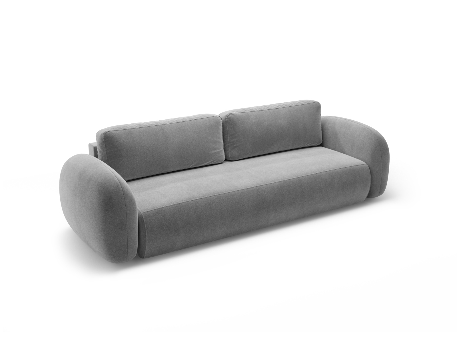 Cosmopolitan Design Schlafsofa Tonale 3-Sitzer mit Bettkasten Samt Magic Velvet Taupe