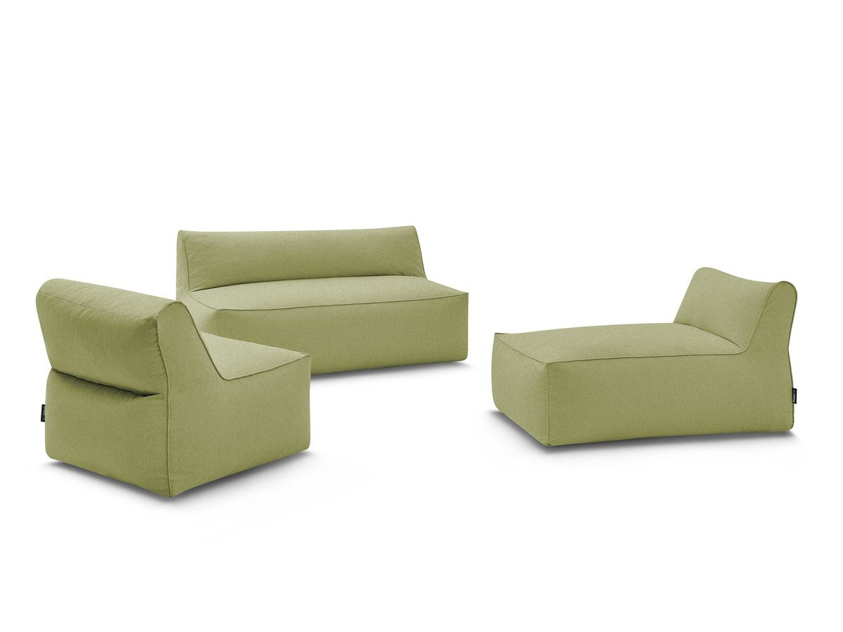 Bobochic Riviera Pouf 320 × 135 cm Stoff Grün