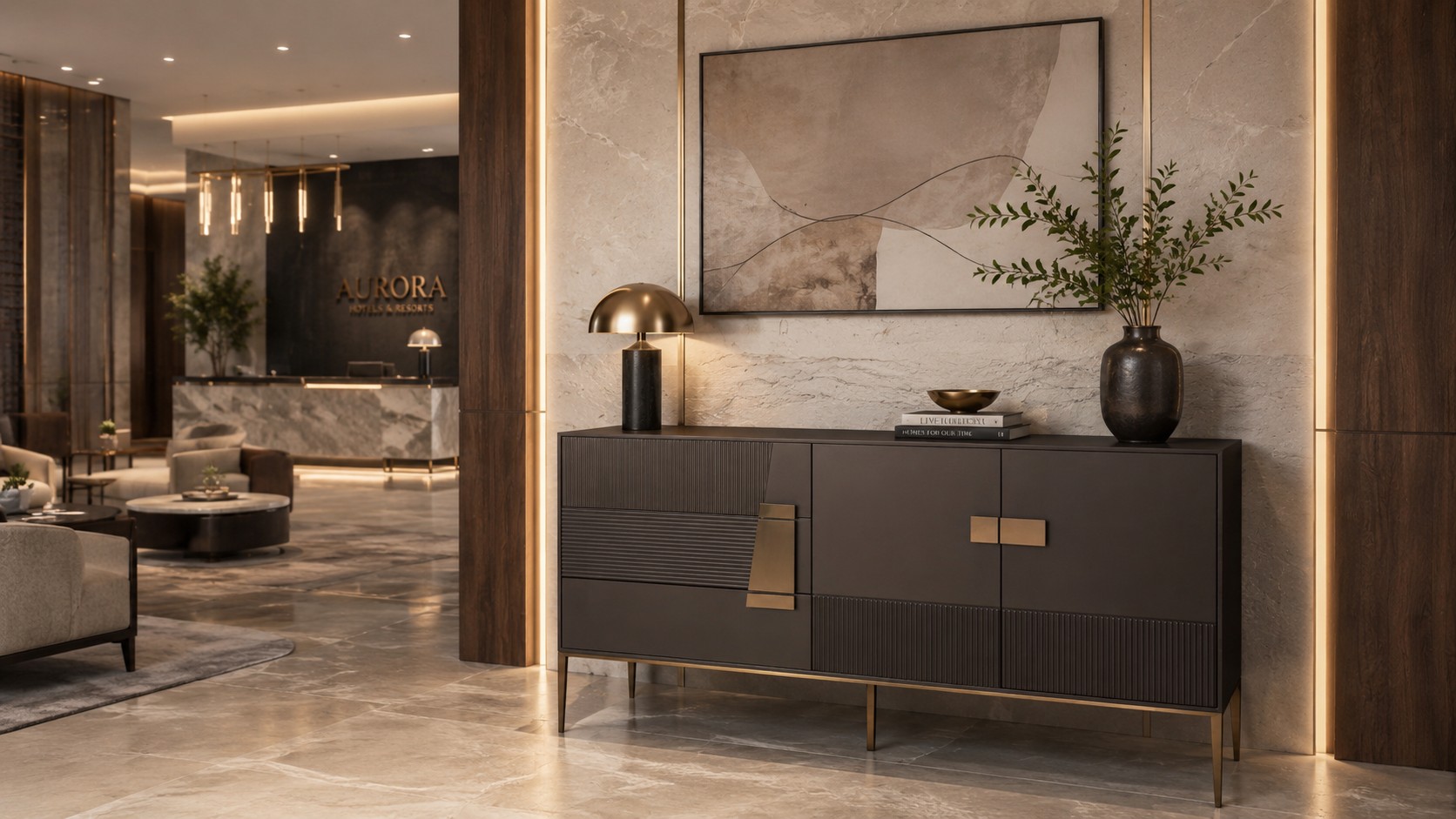 Livin Hill Sideboard Stilig 160 cm Dunkelgraphit