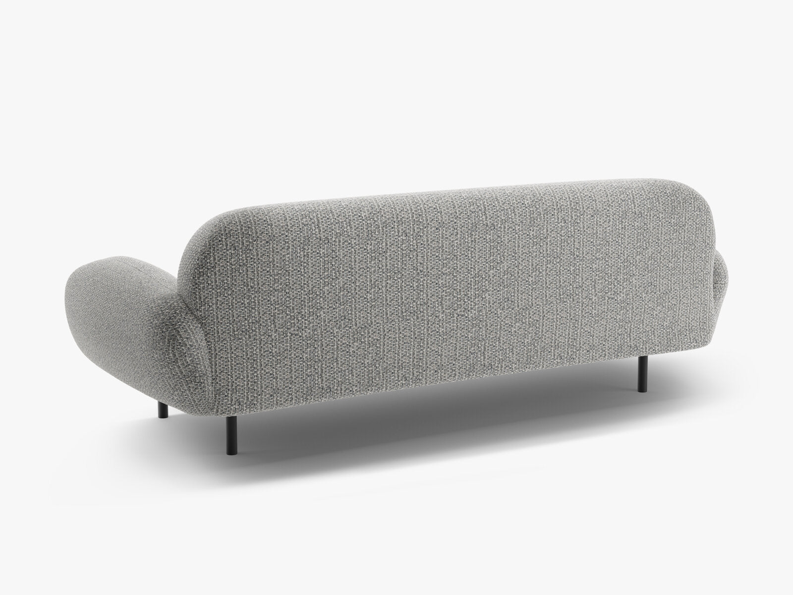 Micadoni Sofa Poppy 3-Sitzer Chenille Silencio Grau