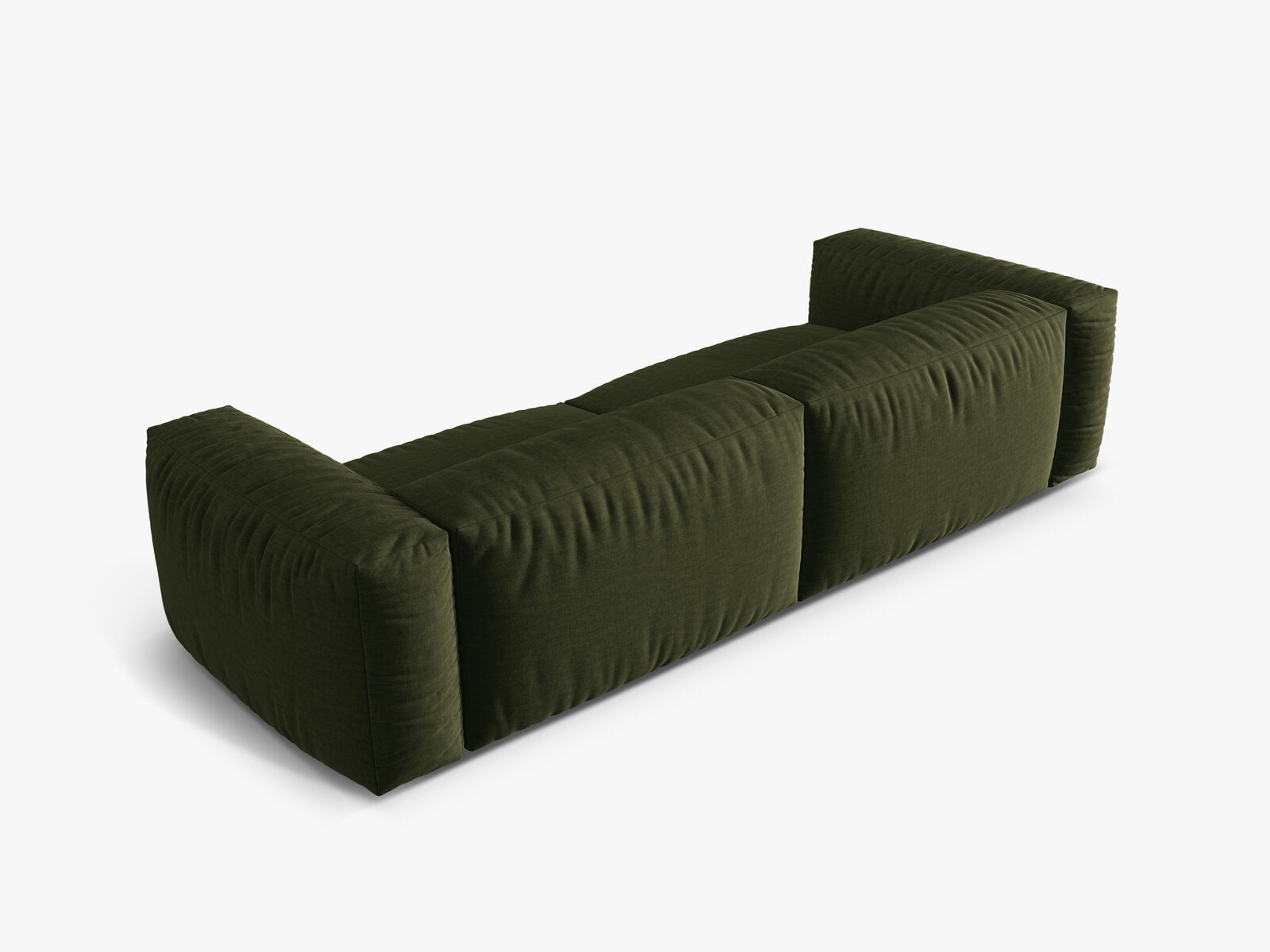 Micadoni Sofa Martina 4-Sitzer Strukturierter Stoff Boston Grün