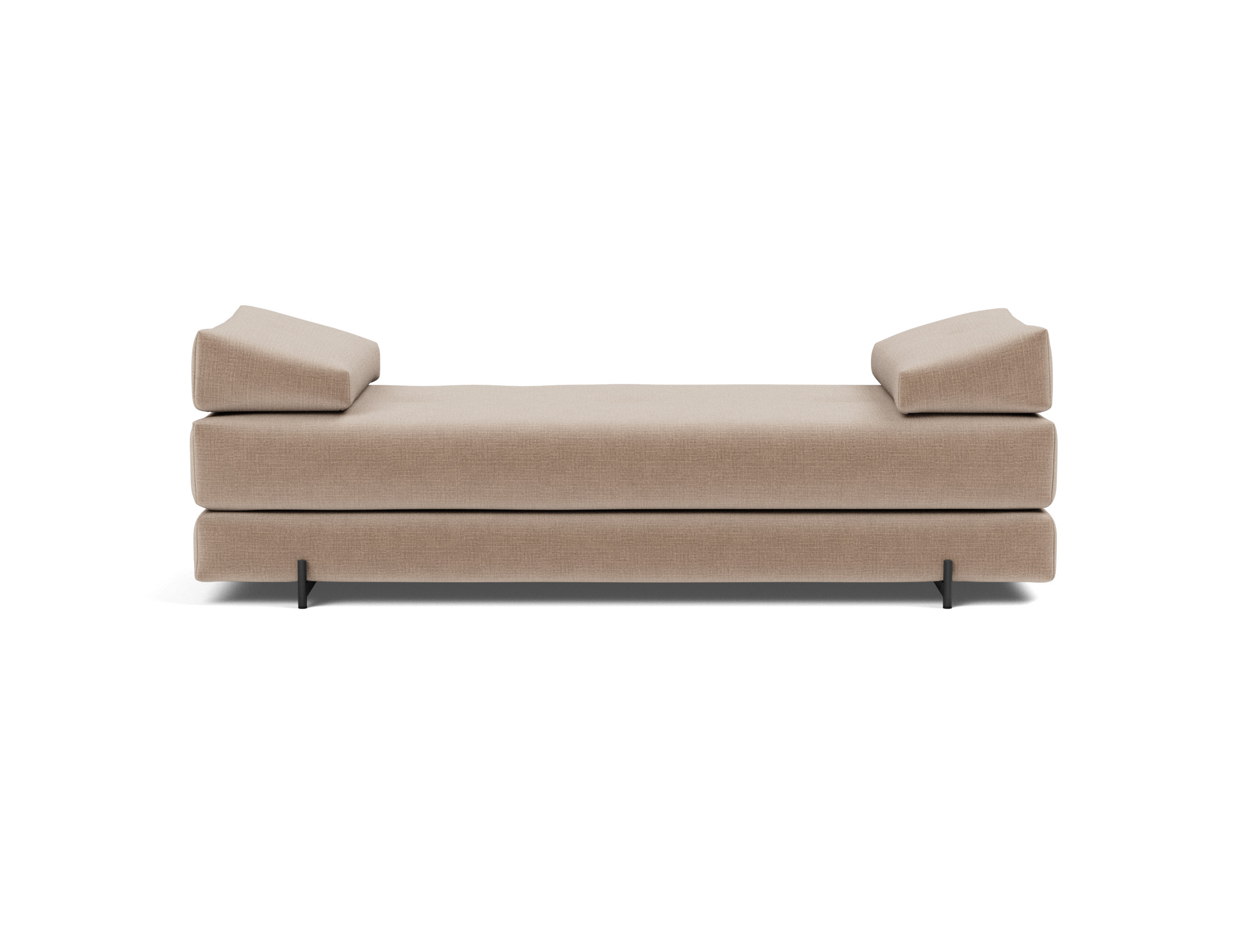 Tagesbett Sigmund Chenille Esina 417-Mocha Beine Indu schwarz