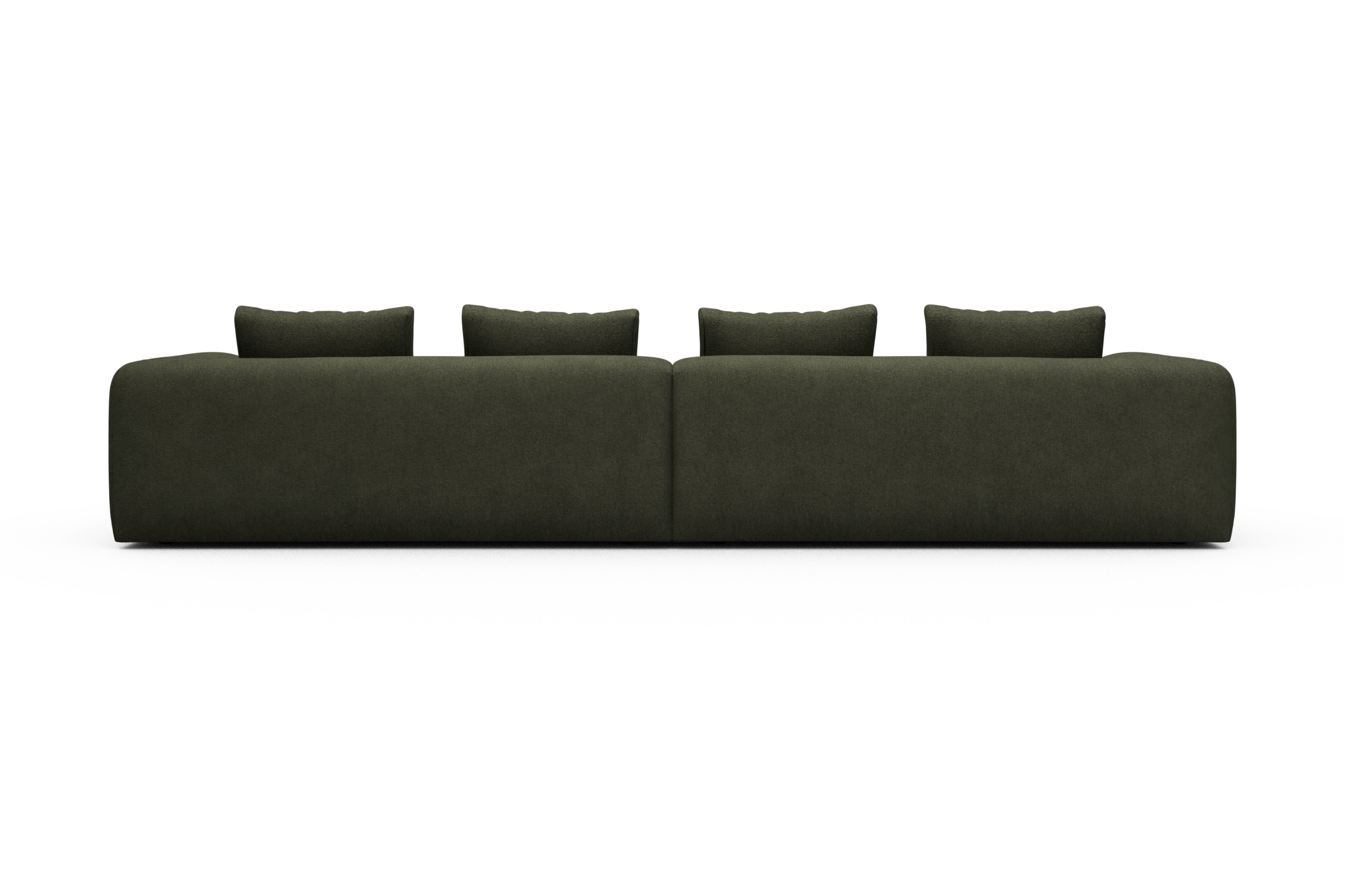 Sofa Modulares XXL Sofa Fred 5-Sitzer Boucle-Forest-Green