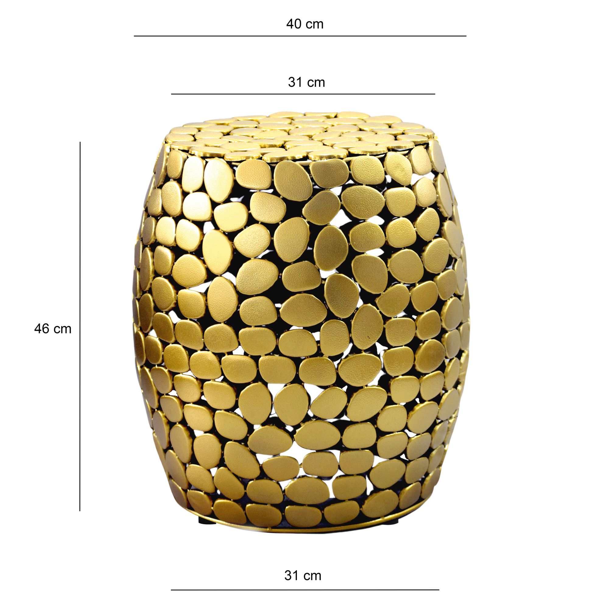 Beistelltisch Kaupanger Aluminium Gold Ø 40 cm