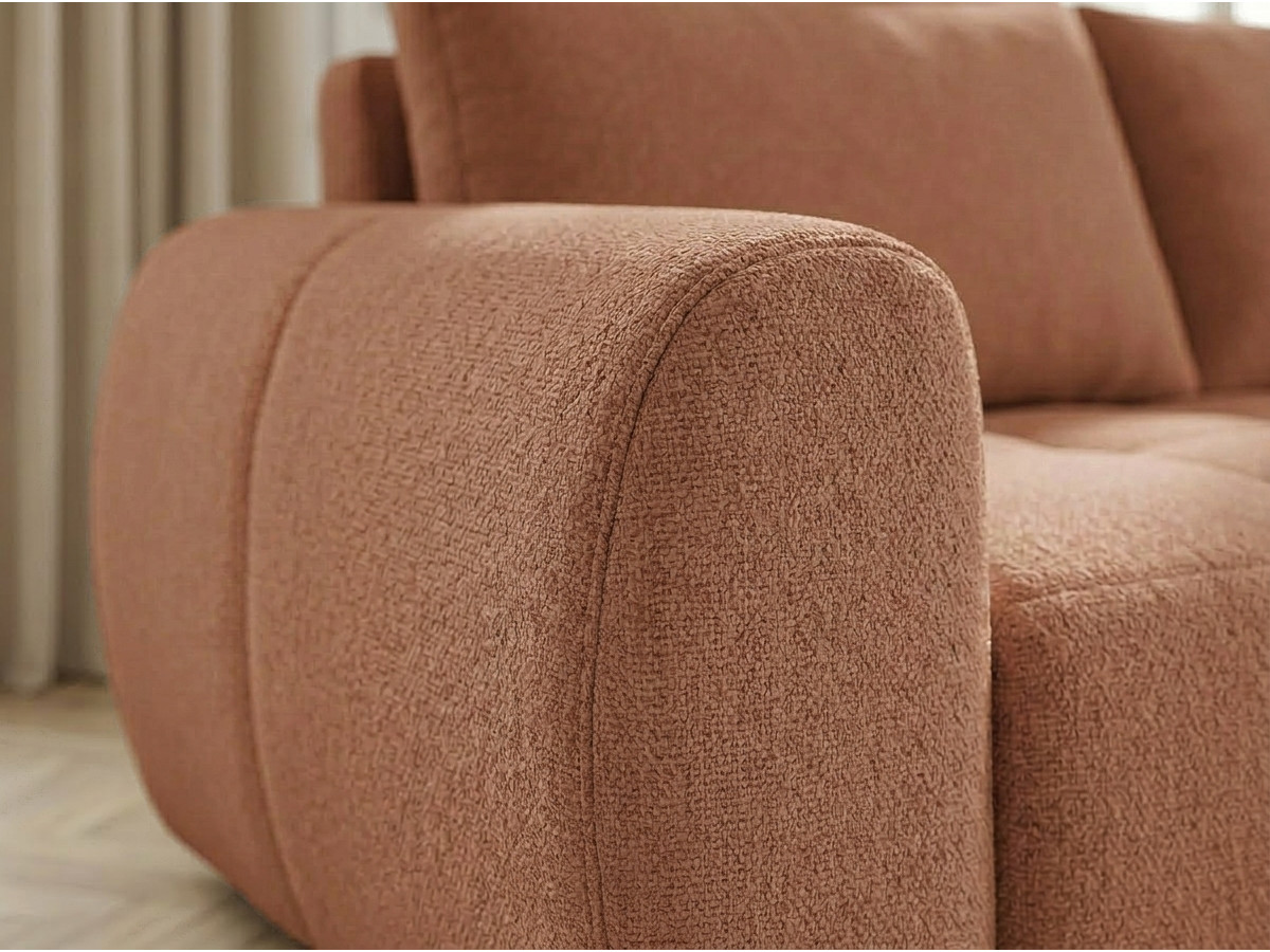 Bobochic Fuji Schlafsofa 3-Sitzer Stoff Orange