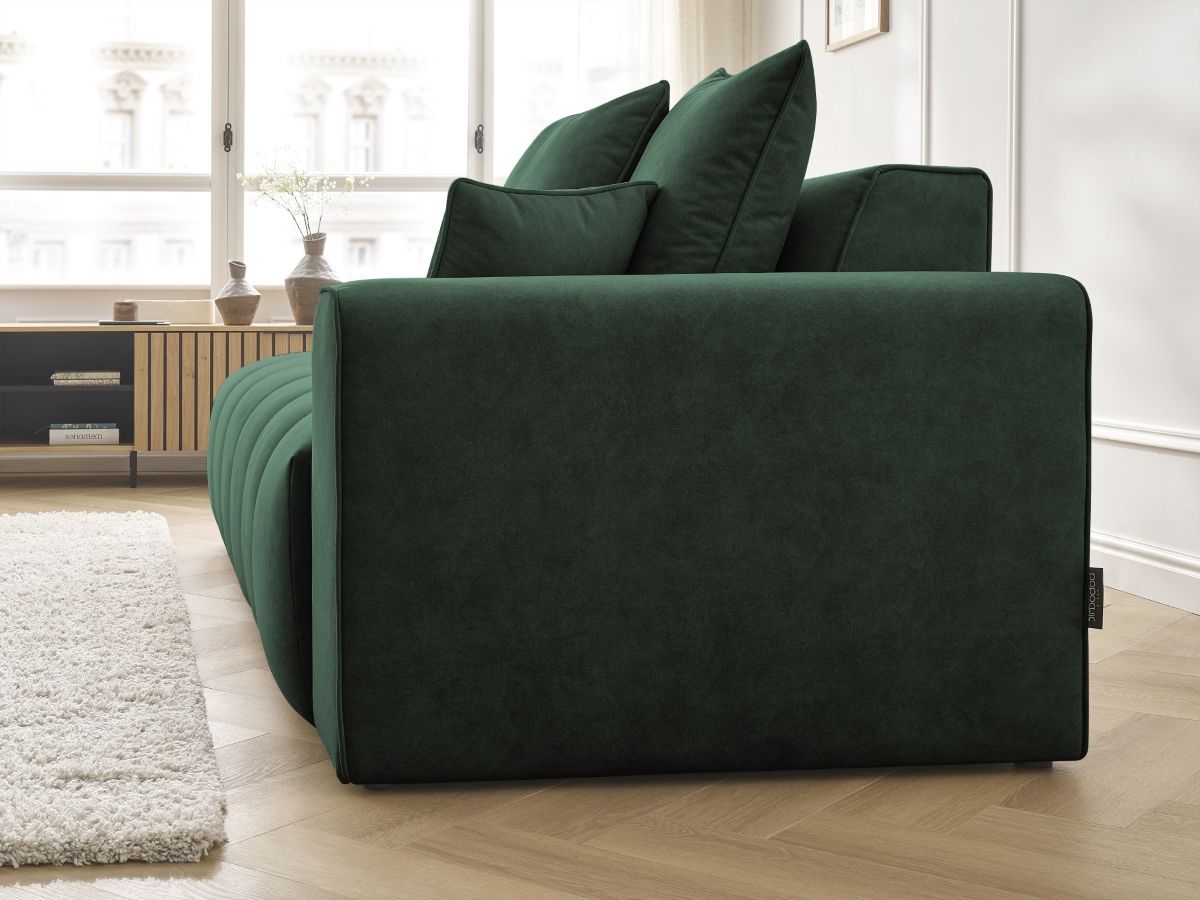 Bobochic Mont-blanc Sofa 4-Sitzer Samt Grün Armlehne rechts