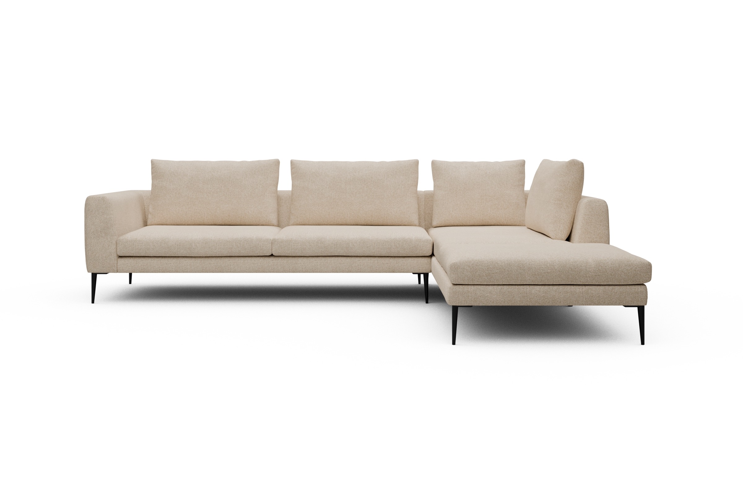 Skandi Home Ecksofa Paul Relax-Ecke links mit 3-Sitzer Casone-Natural-Beige moebelfaktor