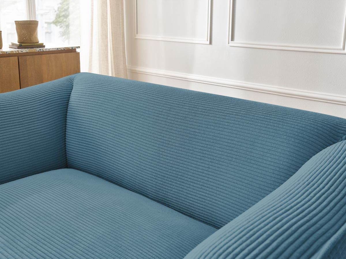 Bobochic Giorgia Sofa 2-Sitzer Cordsamt Hellblau