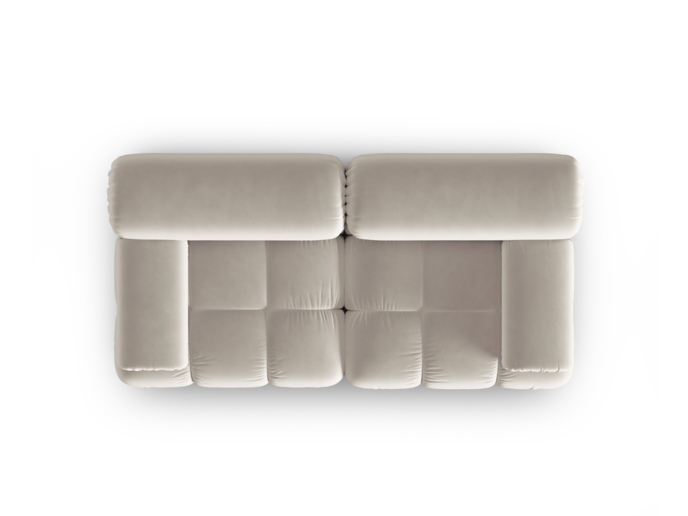 Cosmopolitan Design Sofa Cortina 2-Sitzer Samt Bluvel Dunkelbeige