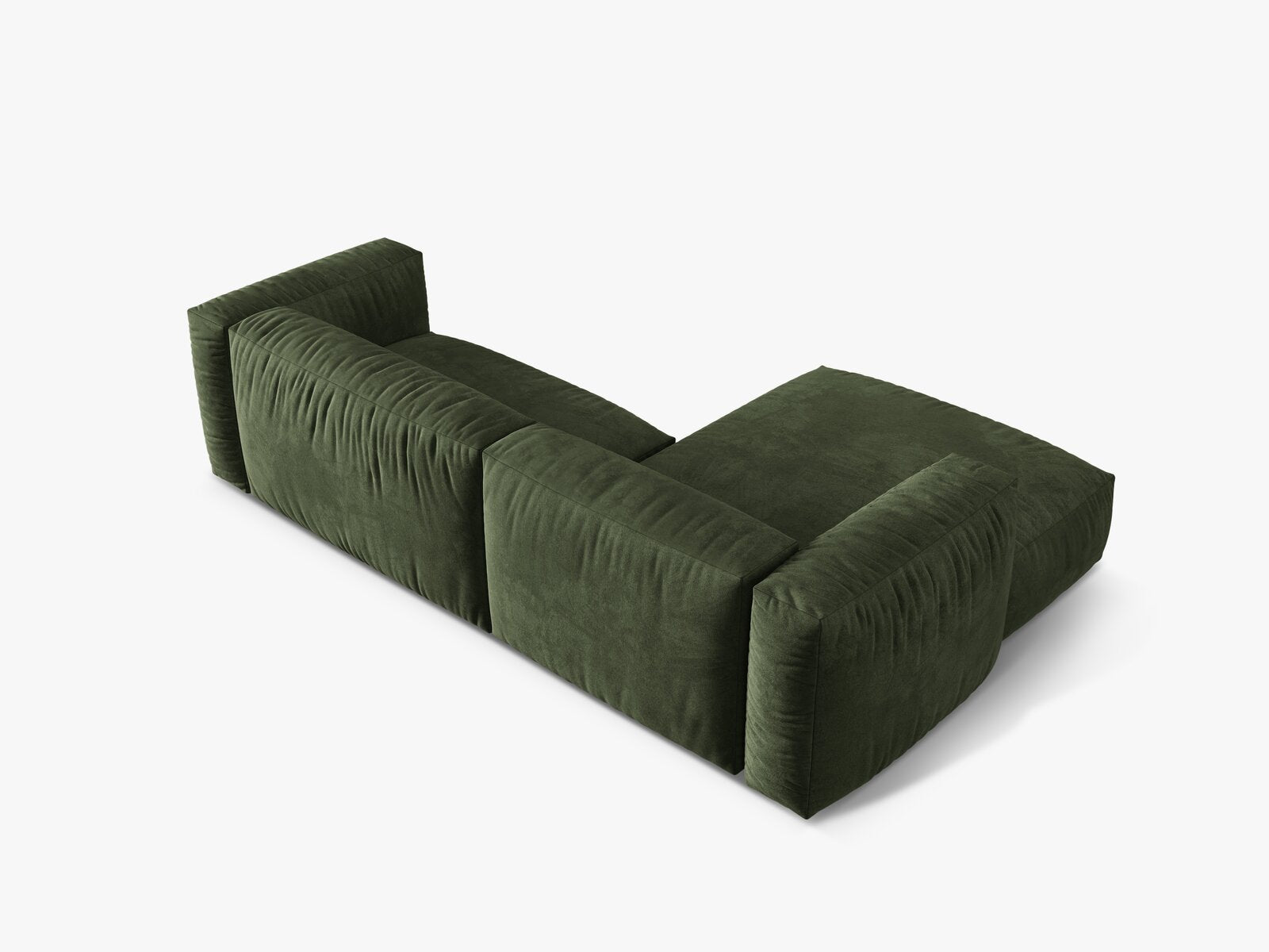Micadoni Ecksofa Martina 2-Sitzer Links Samt Vogue Grün