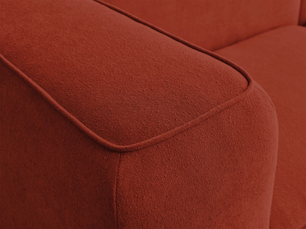 Bobochic Zephyr Ecksofa 260 × 165 cm Strukturstoff Orange Ecke rechts