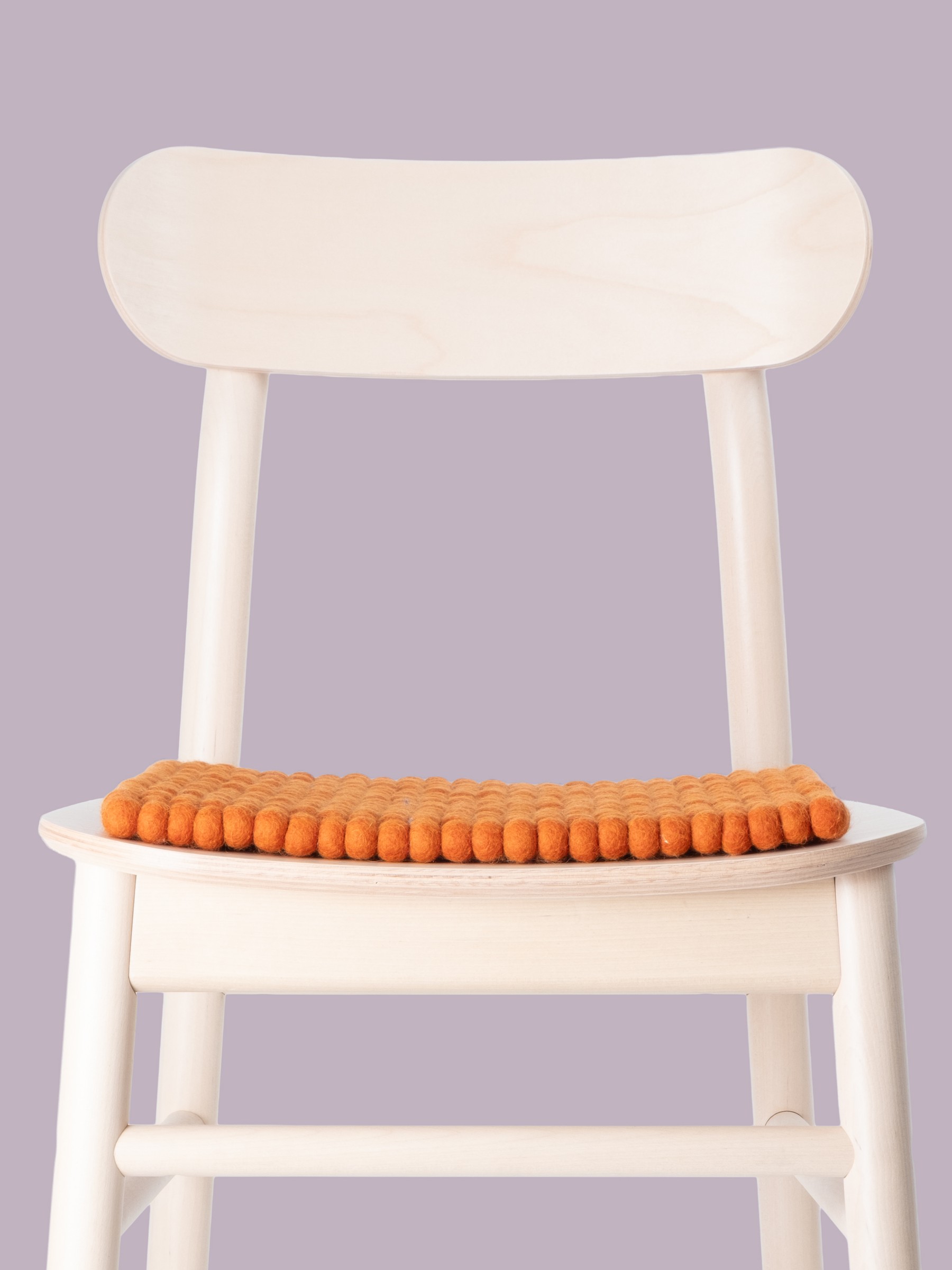 myfelt Afra Filzkugel-Sitzauflage Orange 36 x 36 cm