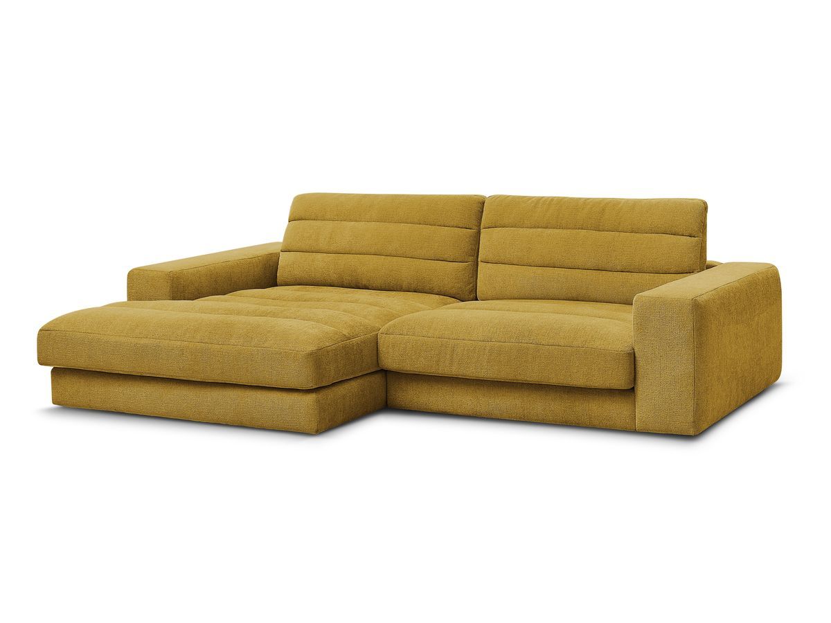 Bobochic Sierra Ecksofa Strukturstoff Gelb Ecke links