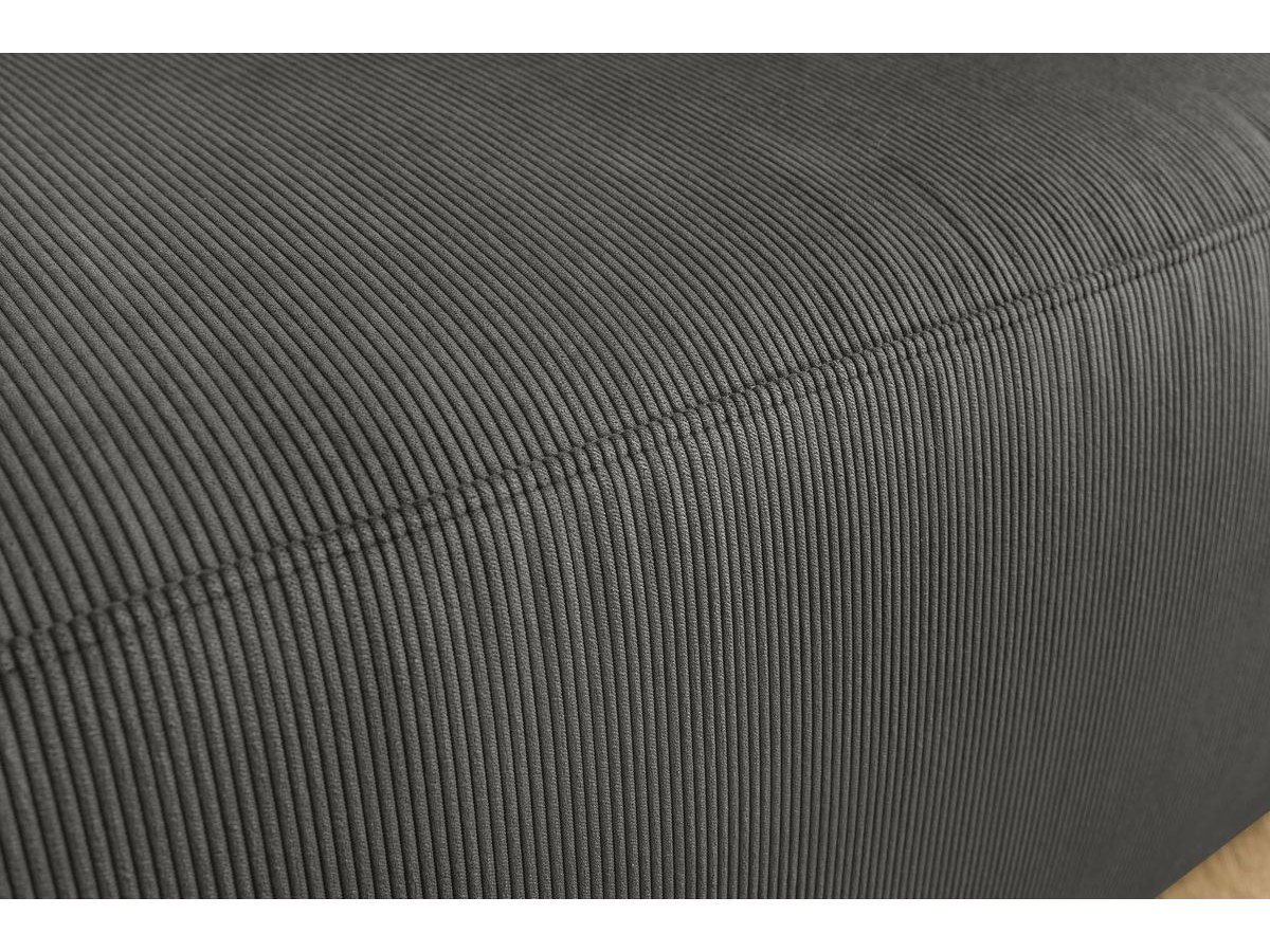 Bobochic Envy Sofa 3-Sitzer Cordsamt Dunkelgrau