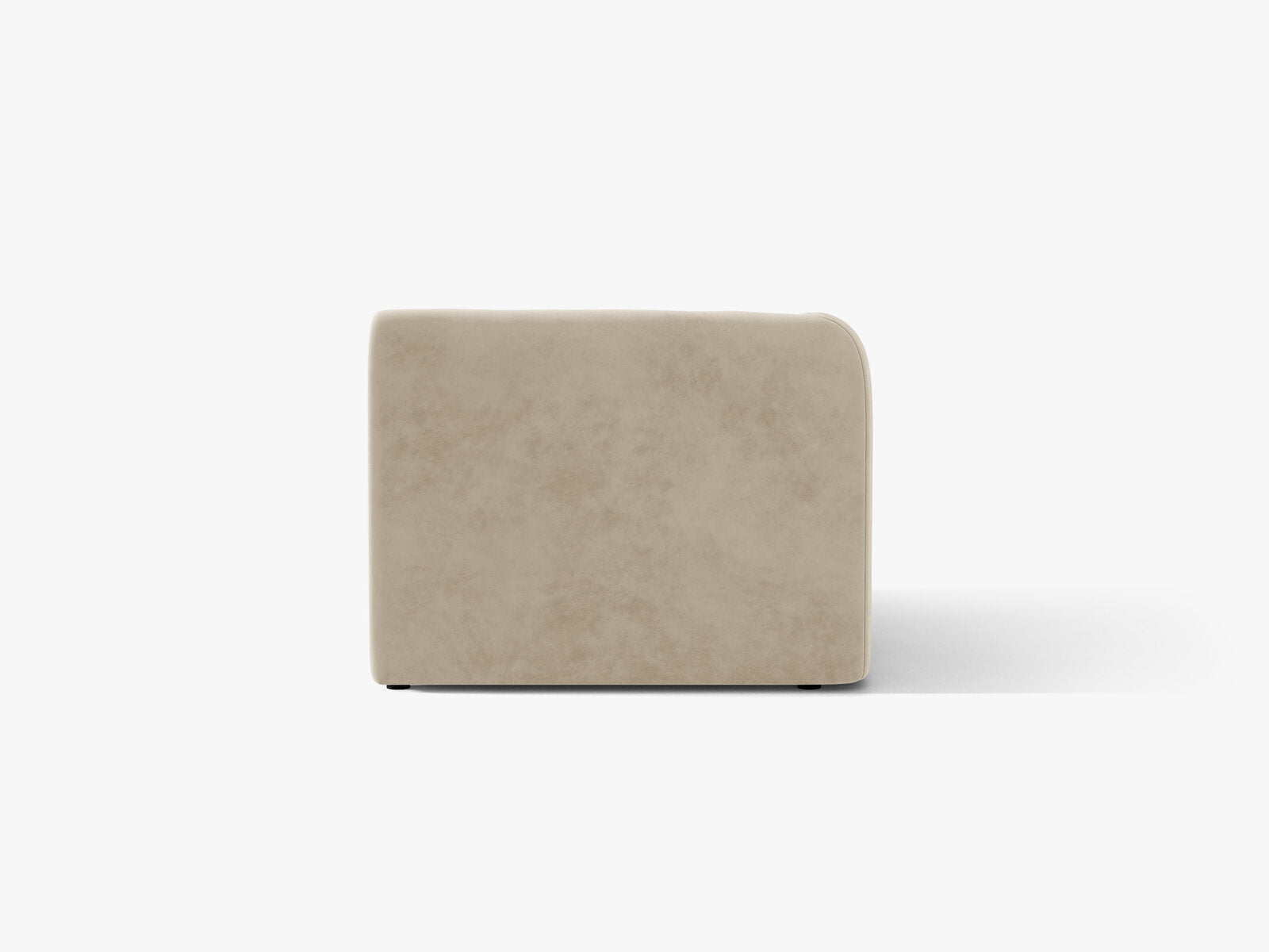 Micadoni Eckmodul Miley 1-Sitzer Samt Bluvel Dunkelbeige Links