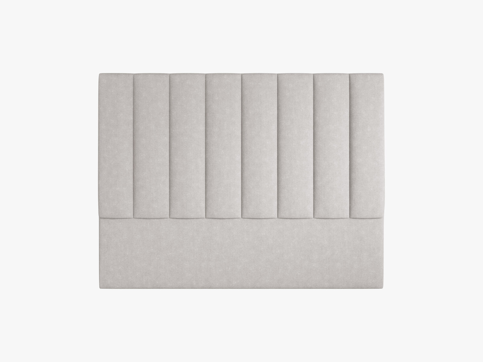 Micadoni Marl Samtiger Kopfteil 140 cm (H 120 cm) Strukturierter Stoff Liberty Hellgrau 160x120