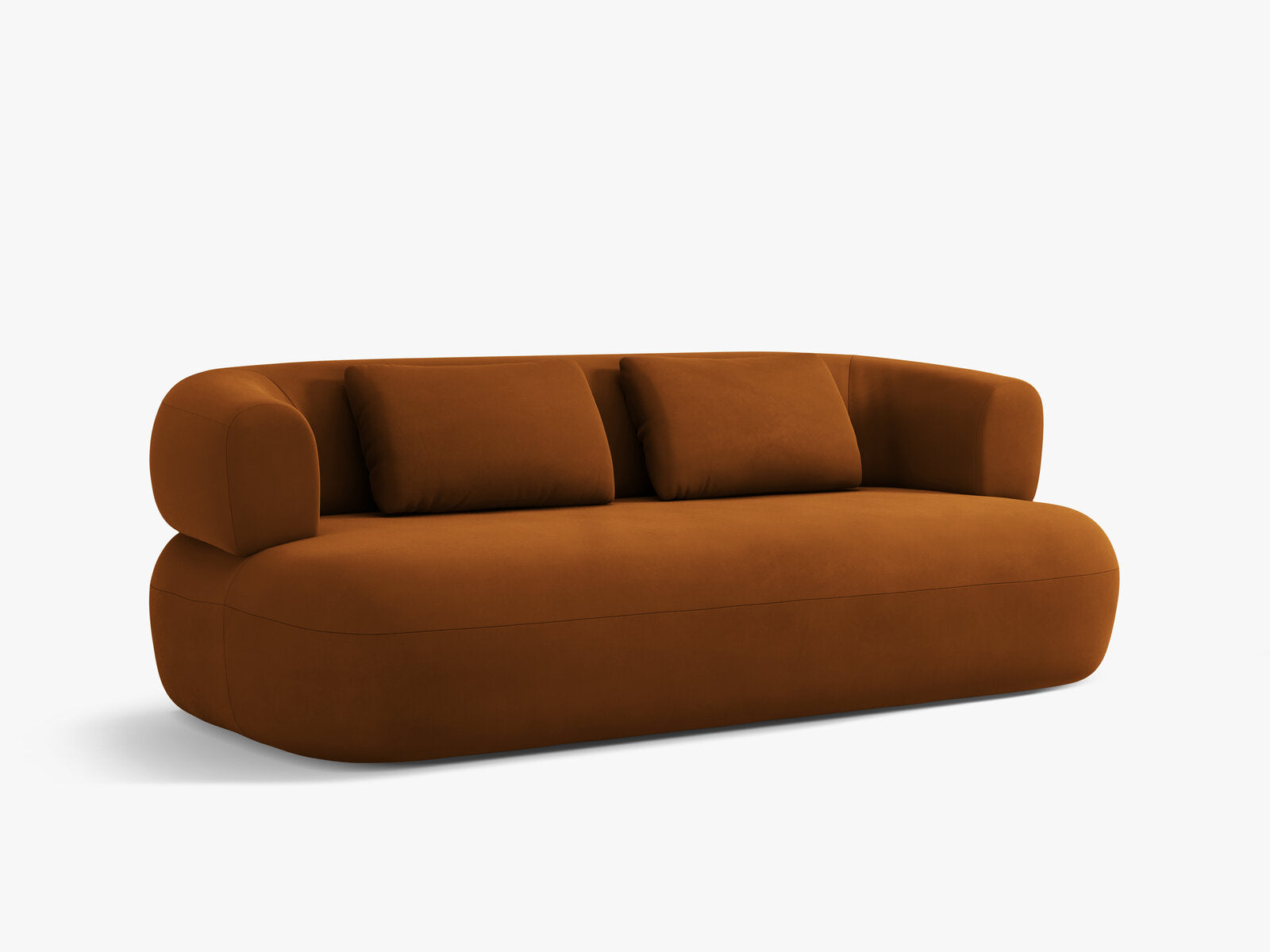 Micadoni Sofa Jenny 2-Sitzer Samt Salvador Terrakotta