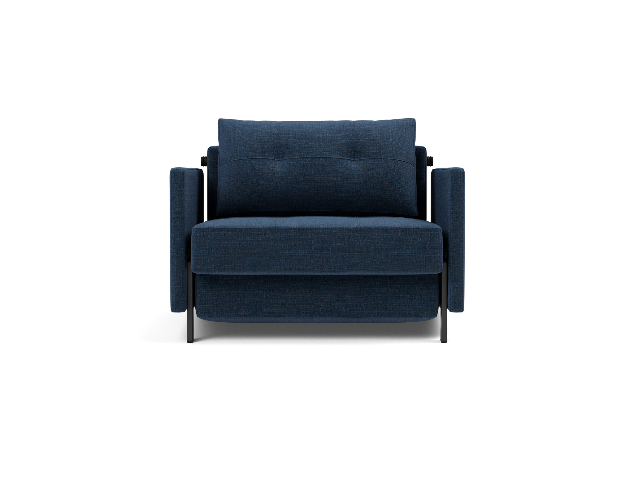 Schlafsessel Cubed 90 mit Armlehnen Chenille Esina 414-Indigo-Blue