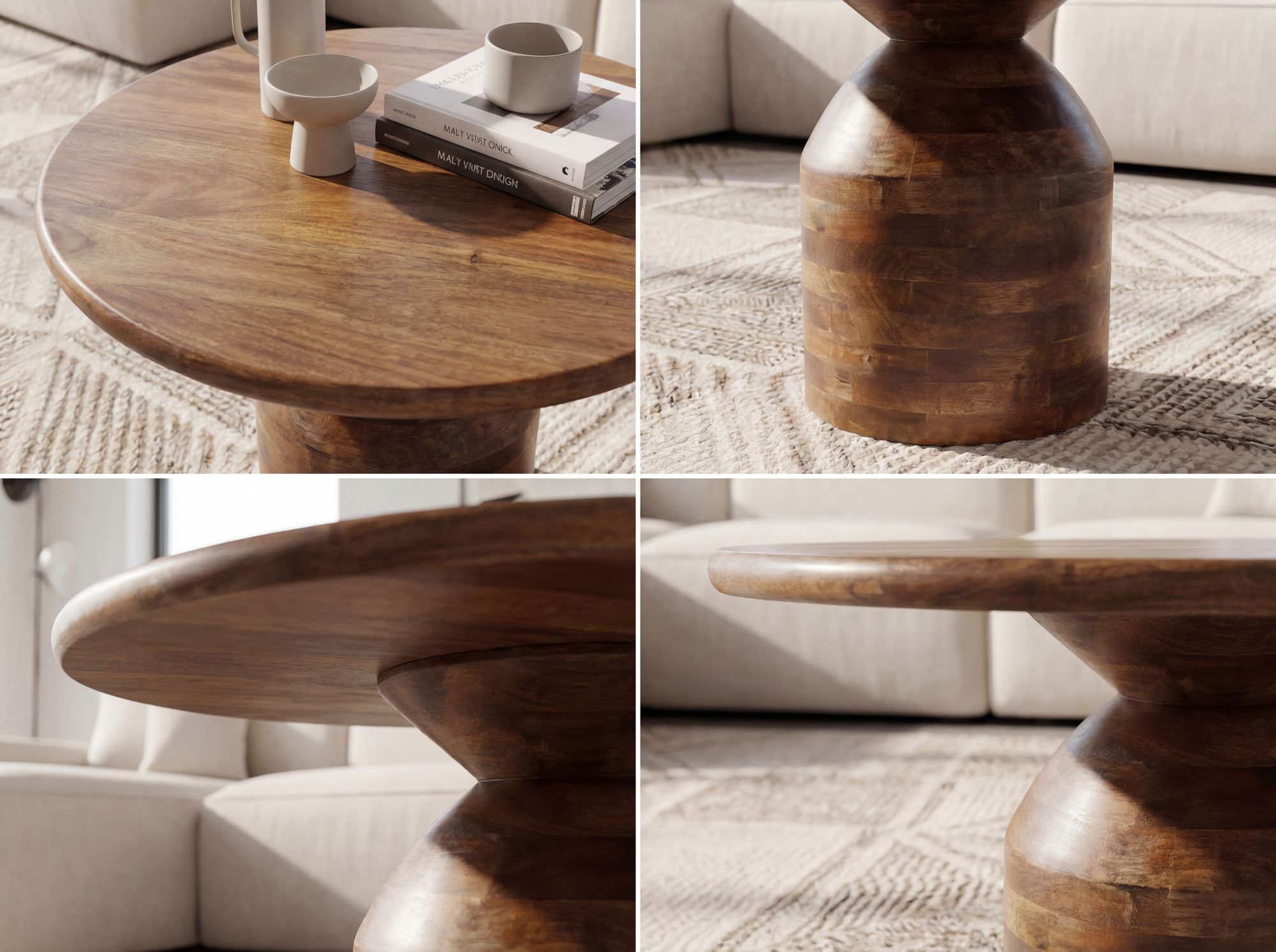 Couchtisch Vaksdal Massivholz Mango Höhe 41,5 cm