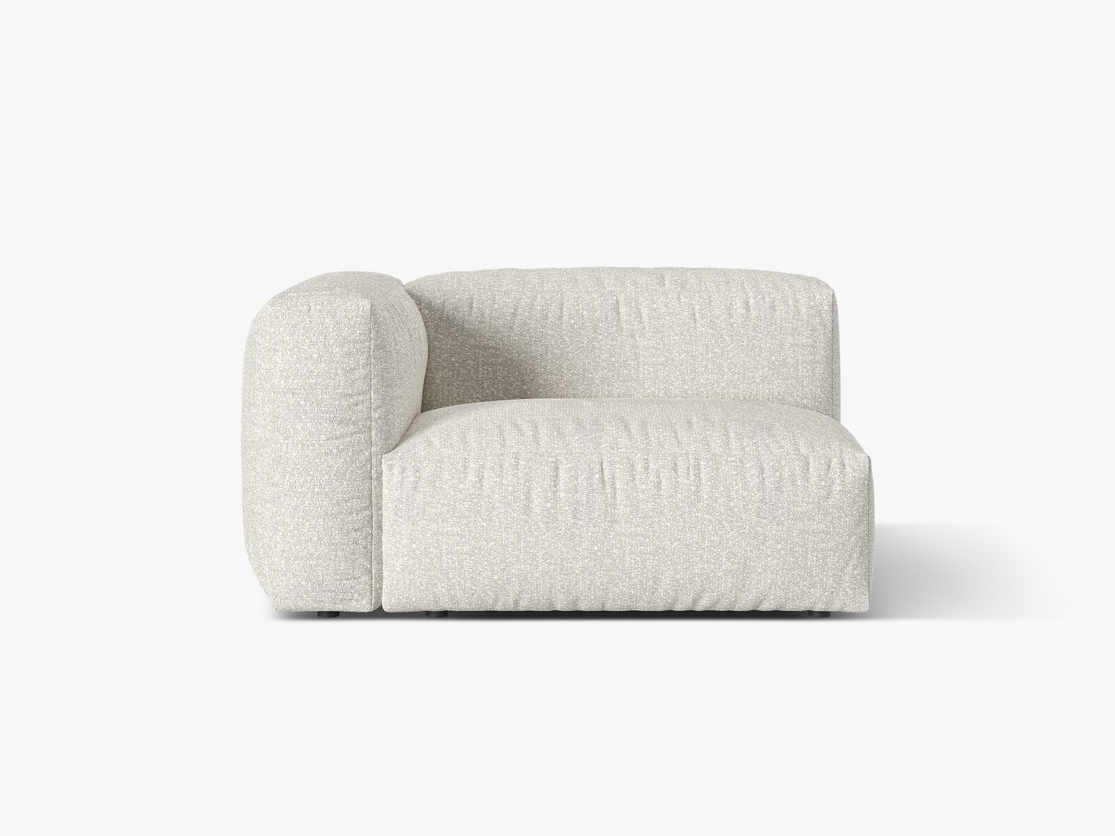 Micadoni Eckmodul Martina 1-Sitzer Links Boucle Monet Grau Beige Melange