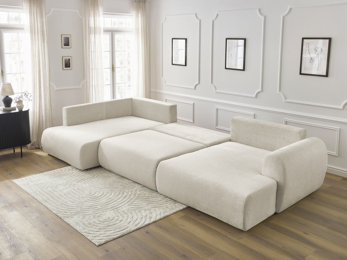 Bobochic Lucien Wohnlandschaft Stoff Beige Ecke rechts