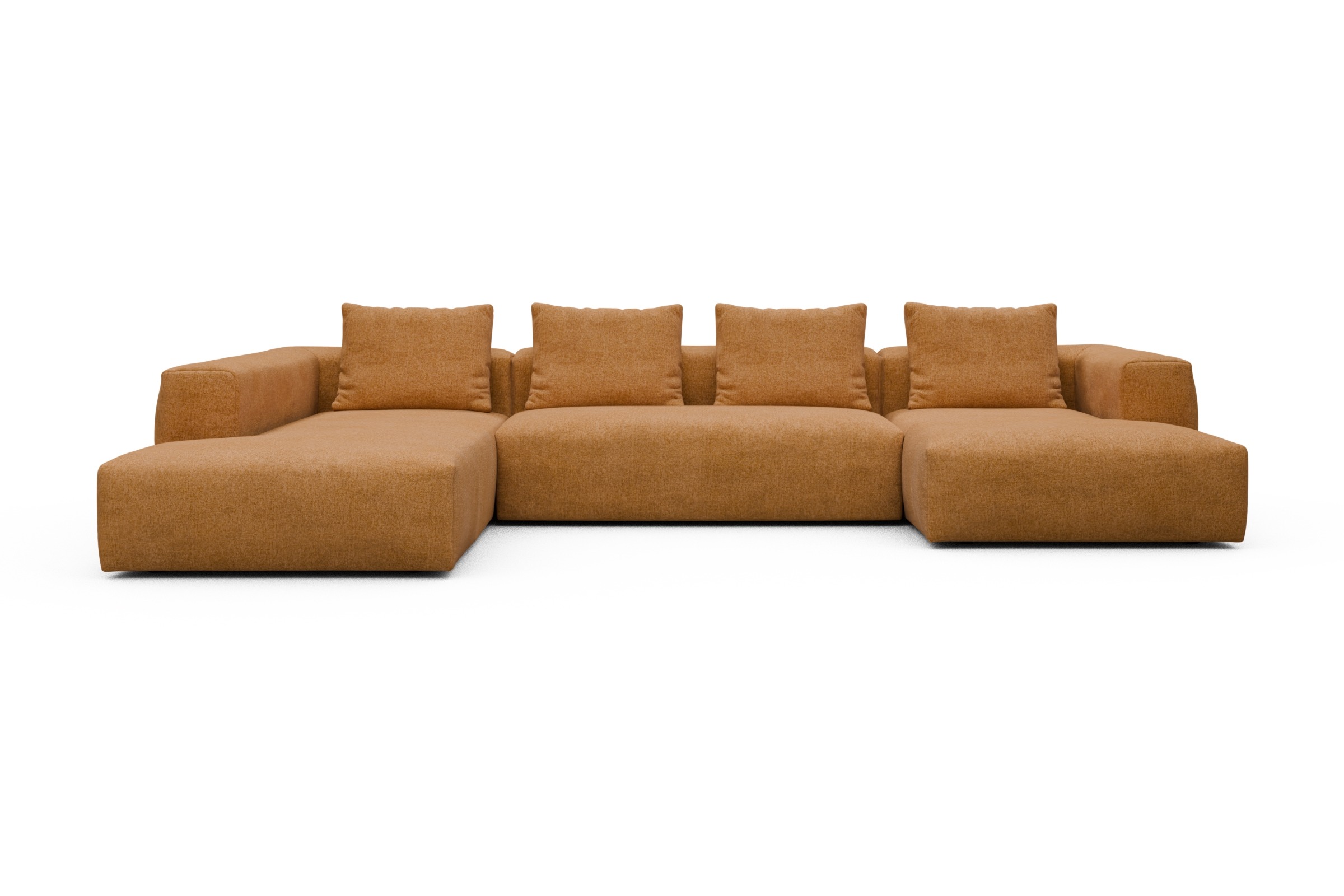 Skandi Home Wohnlandschaft Fred Relax-Ecke links mit 2-Sitzer und Chaiselongue rechts Casone-Warm-Yellow moebelfaktor