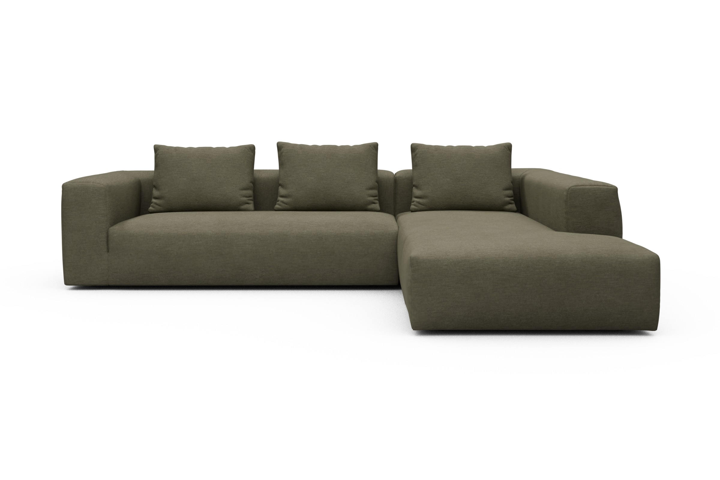 Skandi Home Ecksofa Fred Relax-Ecke rechts mit 2,5-Sitzer Vivus-Dusty-Olive moebelfaktor