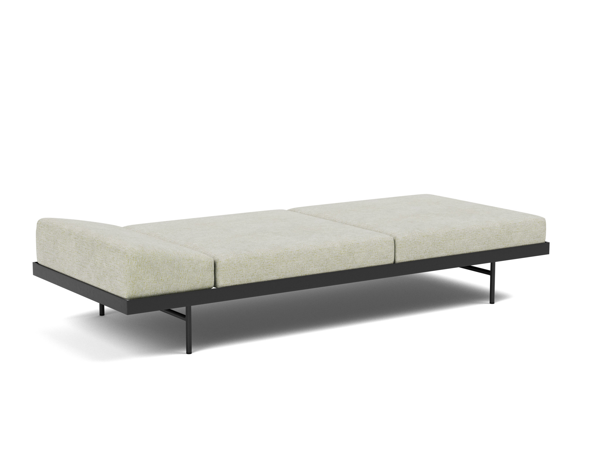 Tagesbett Puri Flachgewebe Avella 280-Sand Beine mit Eichentisch