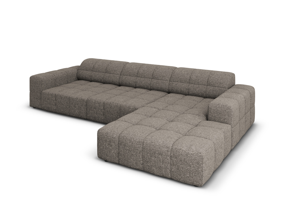 Cosmopolitan Design Ecksofa Chicago 4-Sitzer Chenille Haga Grau Rechts
