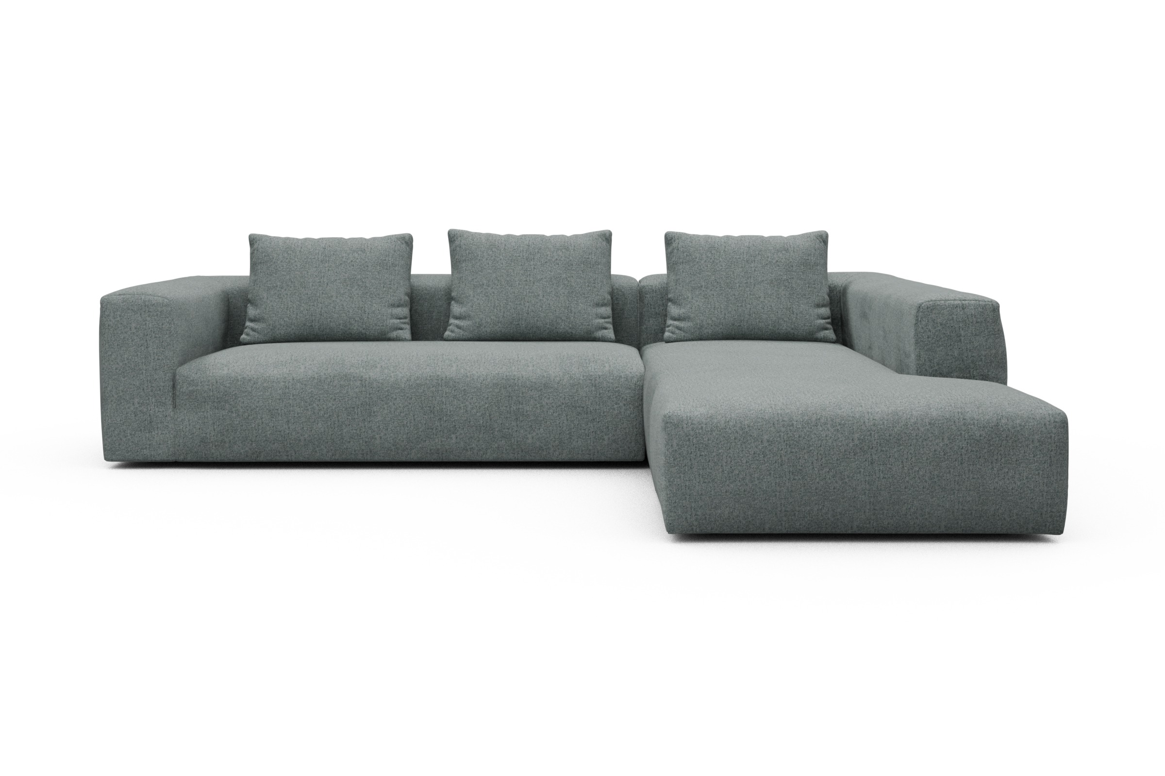 Skandi Home Ecksofa Fred Relax-Ecke rechts mit 2,5-Sitzer Casone-Light-Mixed-Green moebelfaktor