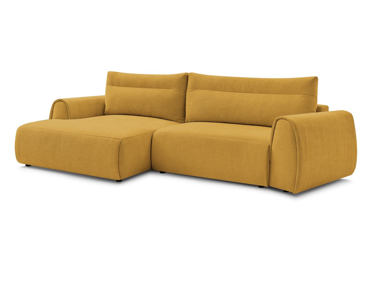Bobochic Aden Ecksofa 293 × 152 cm Stoff Gelb Ecke links