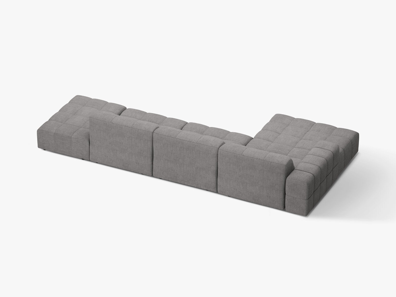 Micadoni Ecksofa Jennifer 5-Sitzer Links Chenille Eden Hellgrau
