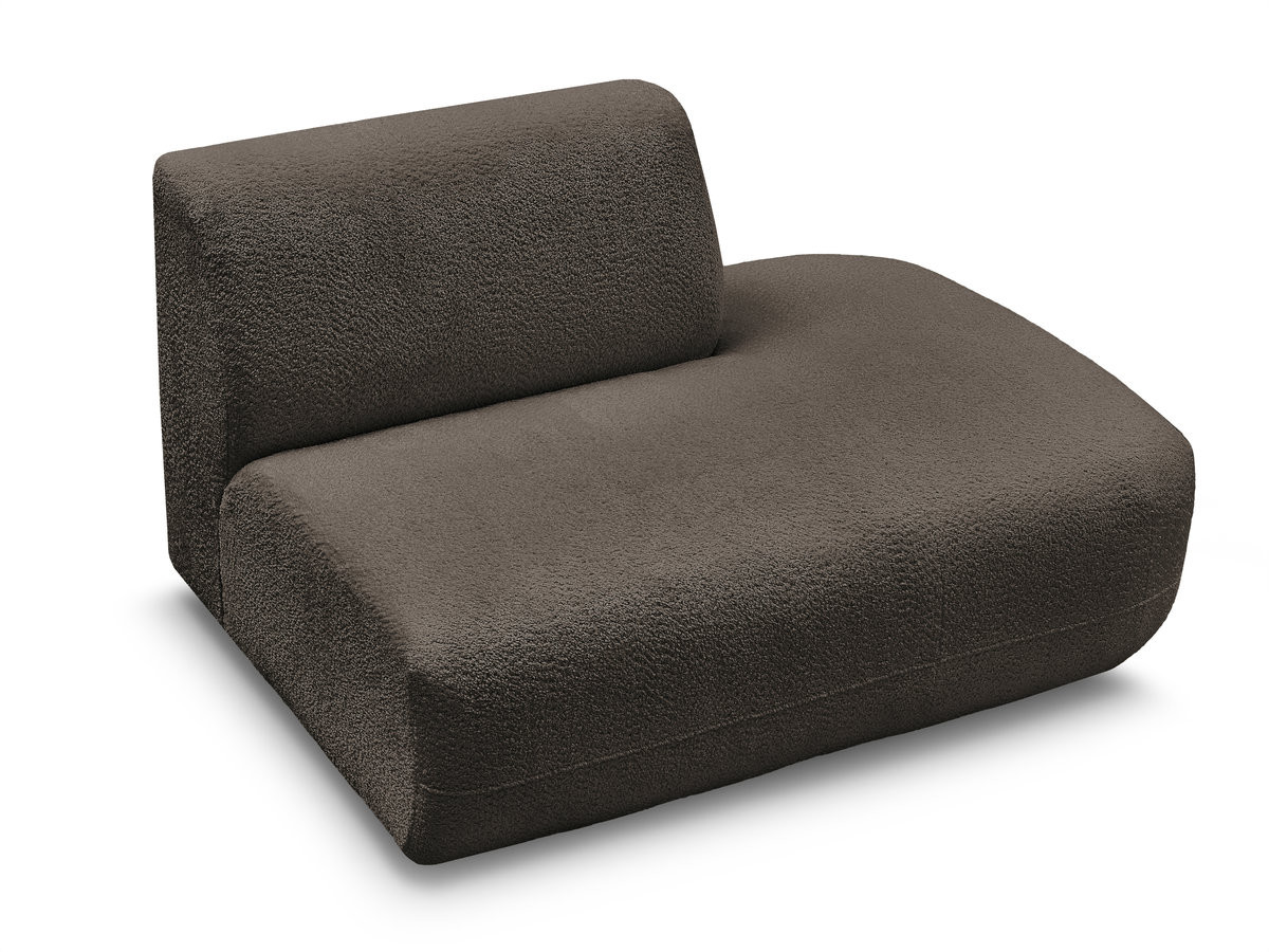 Bobochic Anda Sofamodul 2-Sitzer Chenille Braun Ecke rechts