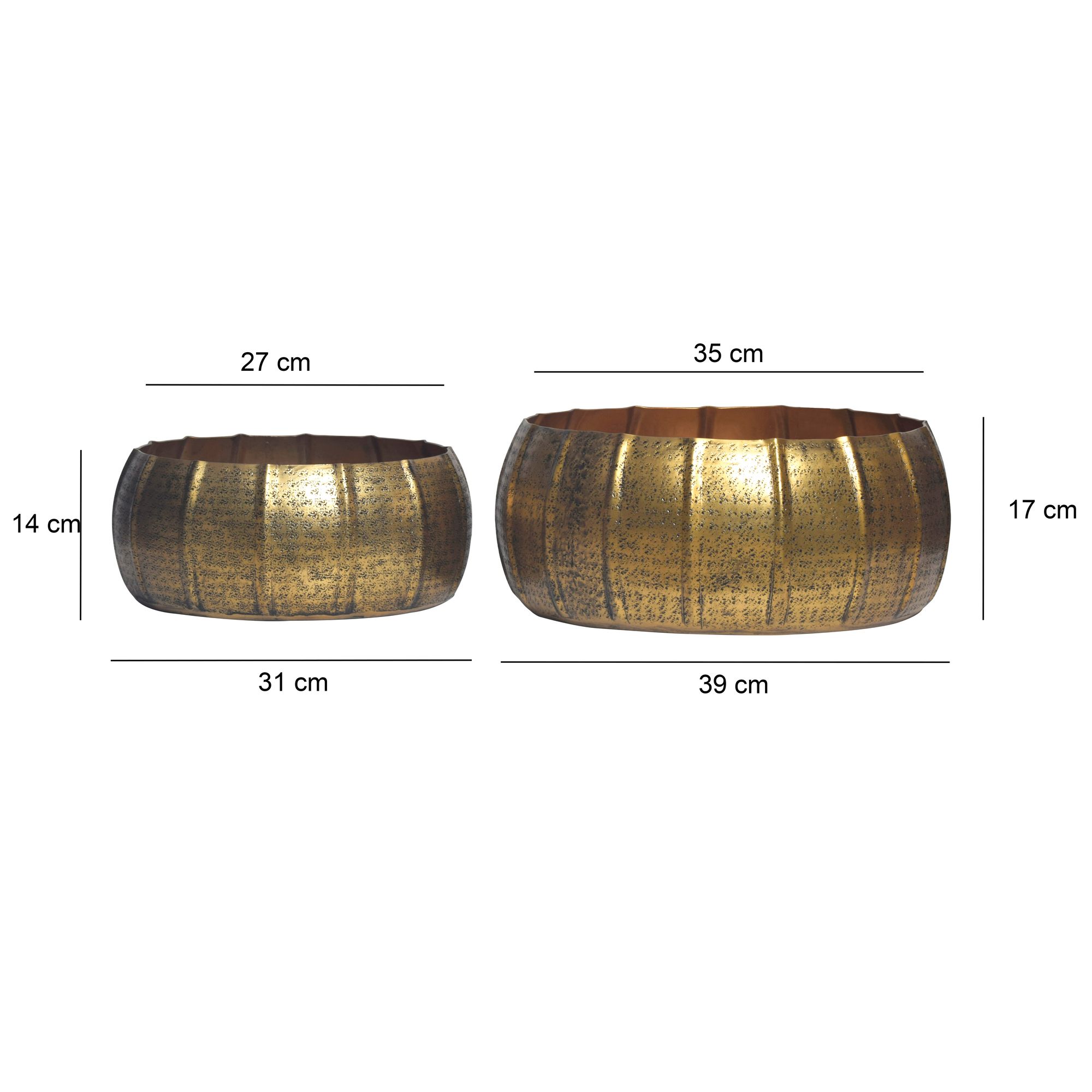 Blumentopf Idre Gold Ø 39 cm