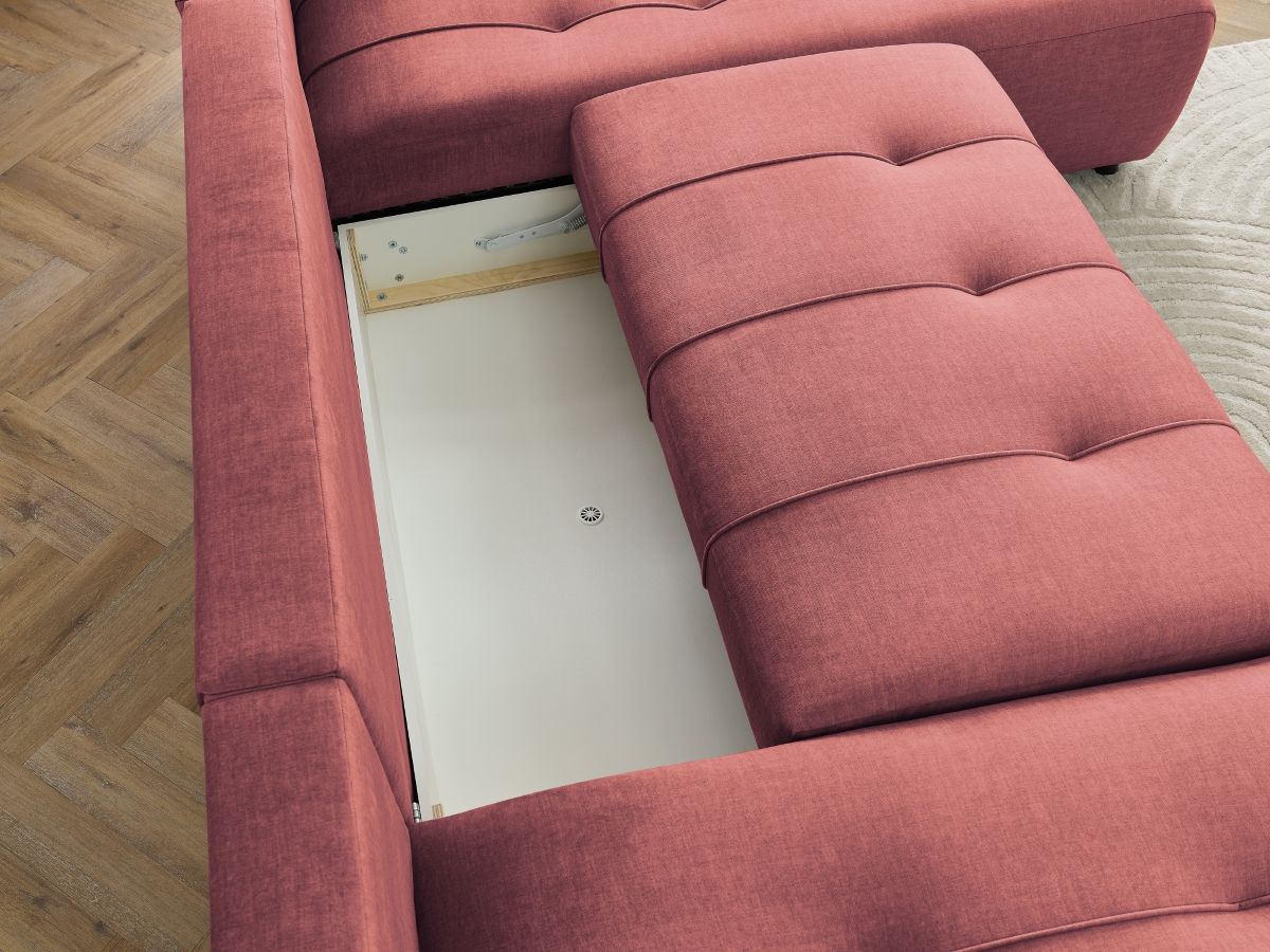 Bobochic Arsene Wohnlandschaft Samt Orange Ecke links