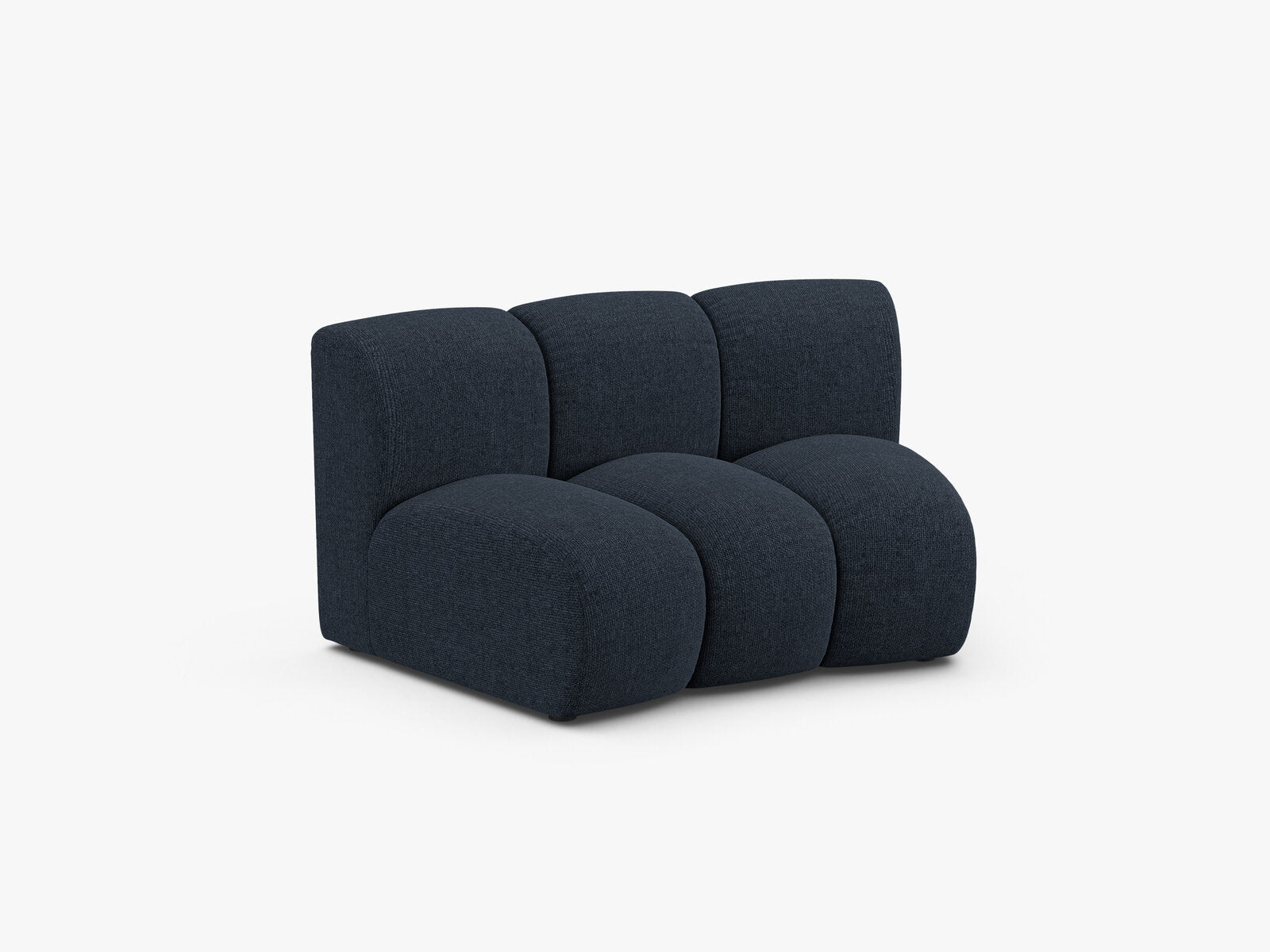 Micadoni Modul Armlos Lupine 1-Sitzer Large Chenille Eden Marineblau