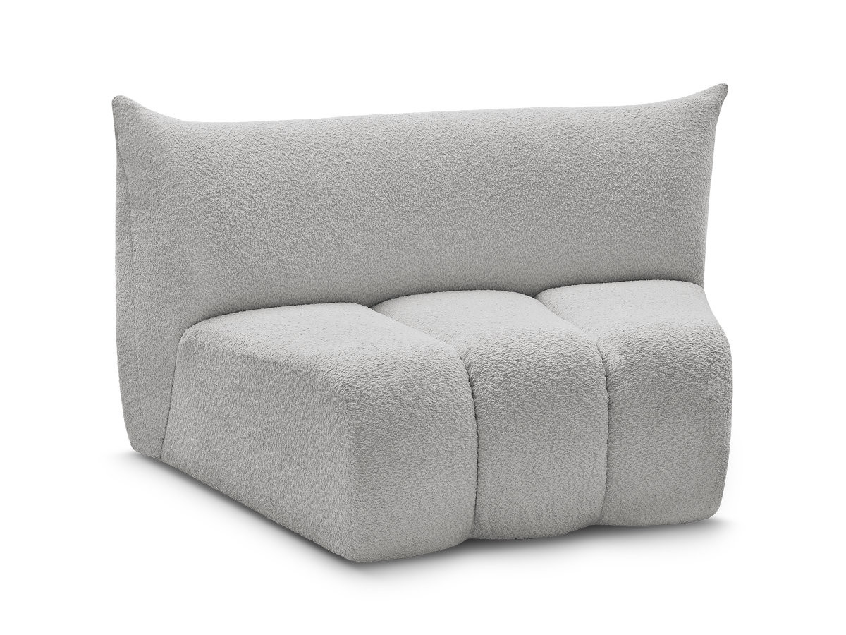 Bobochic Azra Sofamodul 1-Sitzer Bouclé-Stoff Hellgrau