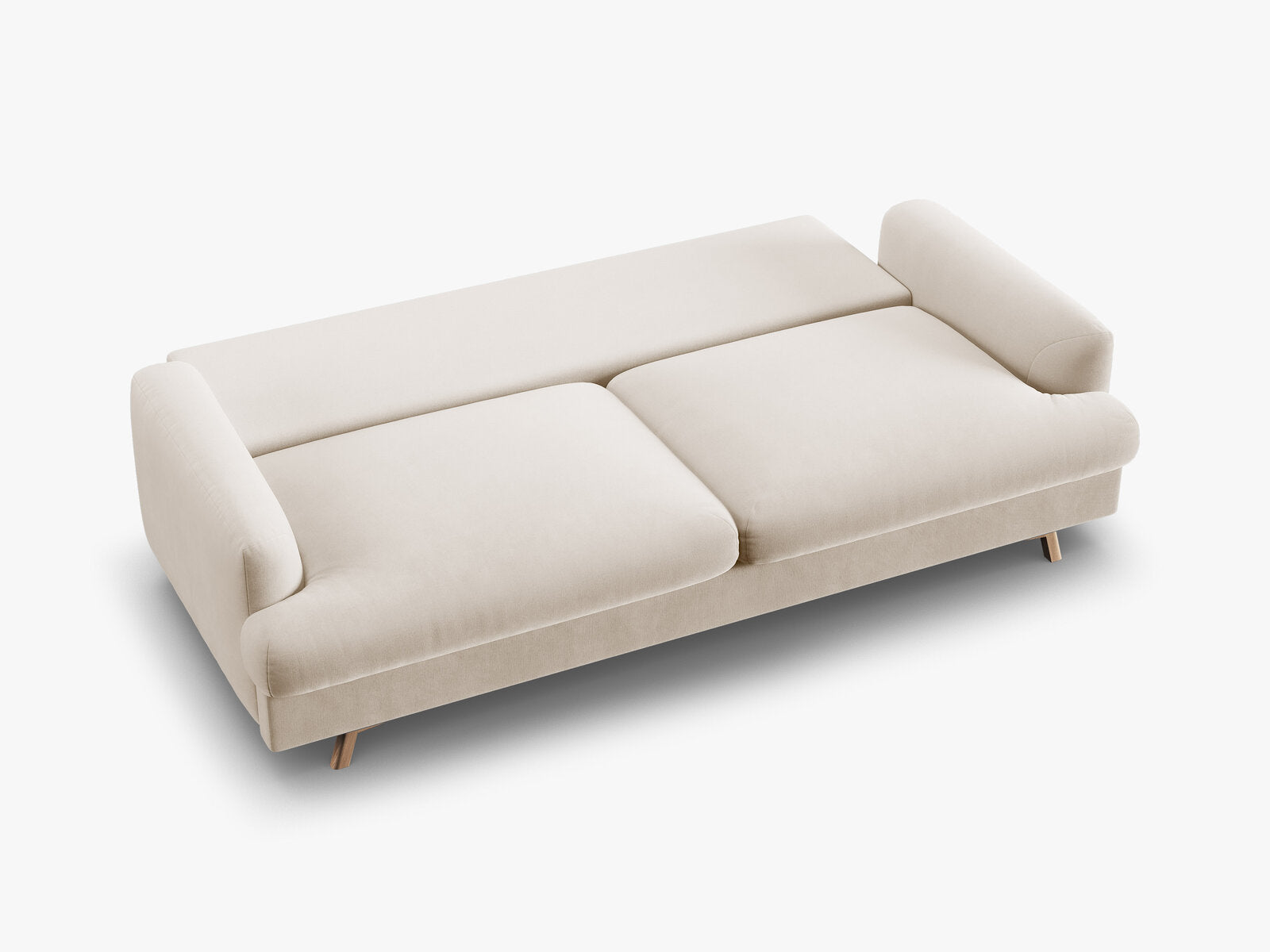 Micadoni Naomi Sofa Mit Bettfunktion Und Stauraum Samt Salvador Beige