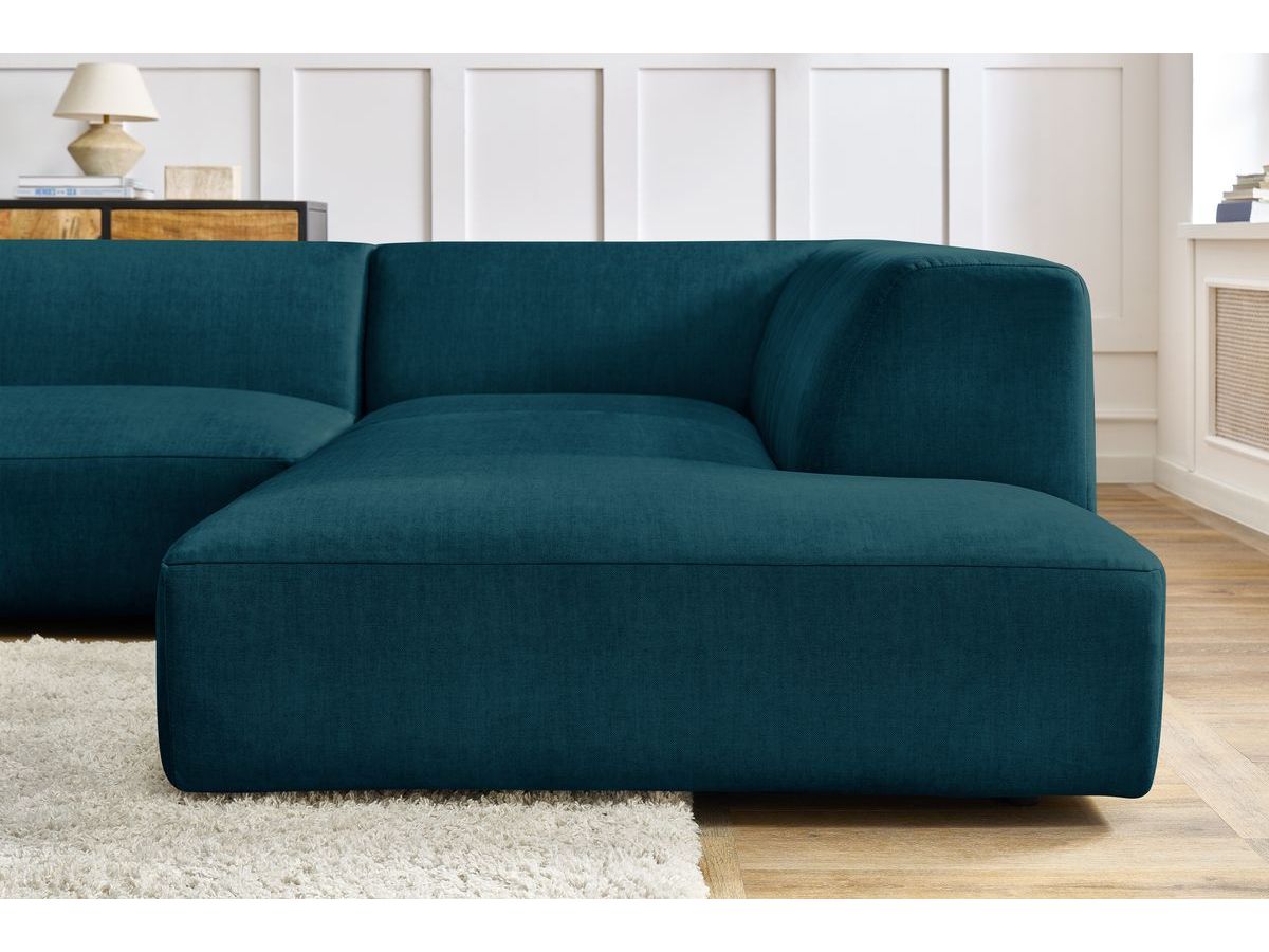 Bobochic Lavena Wohnlandschaft 399 × 220 cm Samt Dunkelblau Ecke links