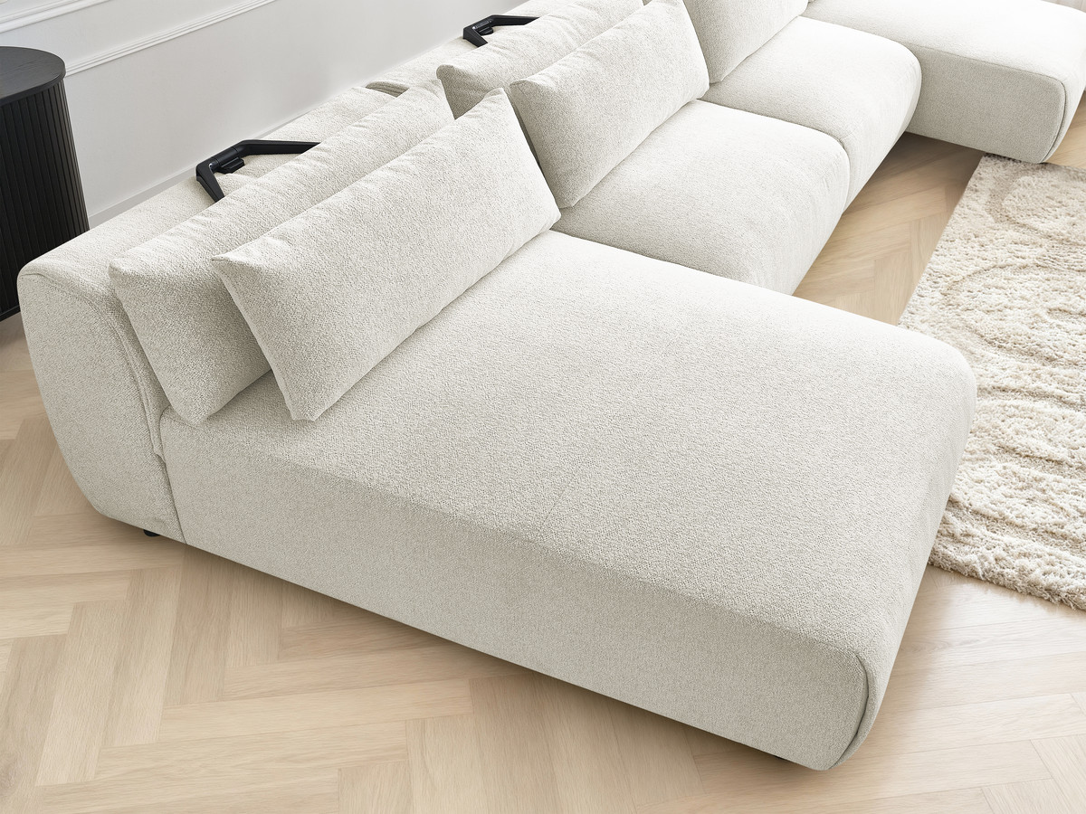 Bobochic Jana Wohnlandschaft Melange-Stoff Weiß