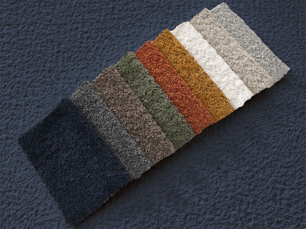 Bobochic Giorgia Sofa 3-Sitzer Bouclé-Stoff Dunkelblau