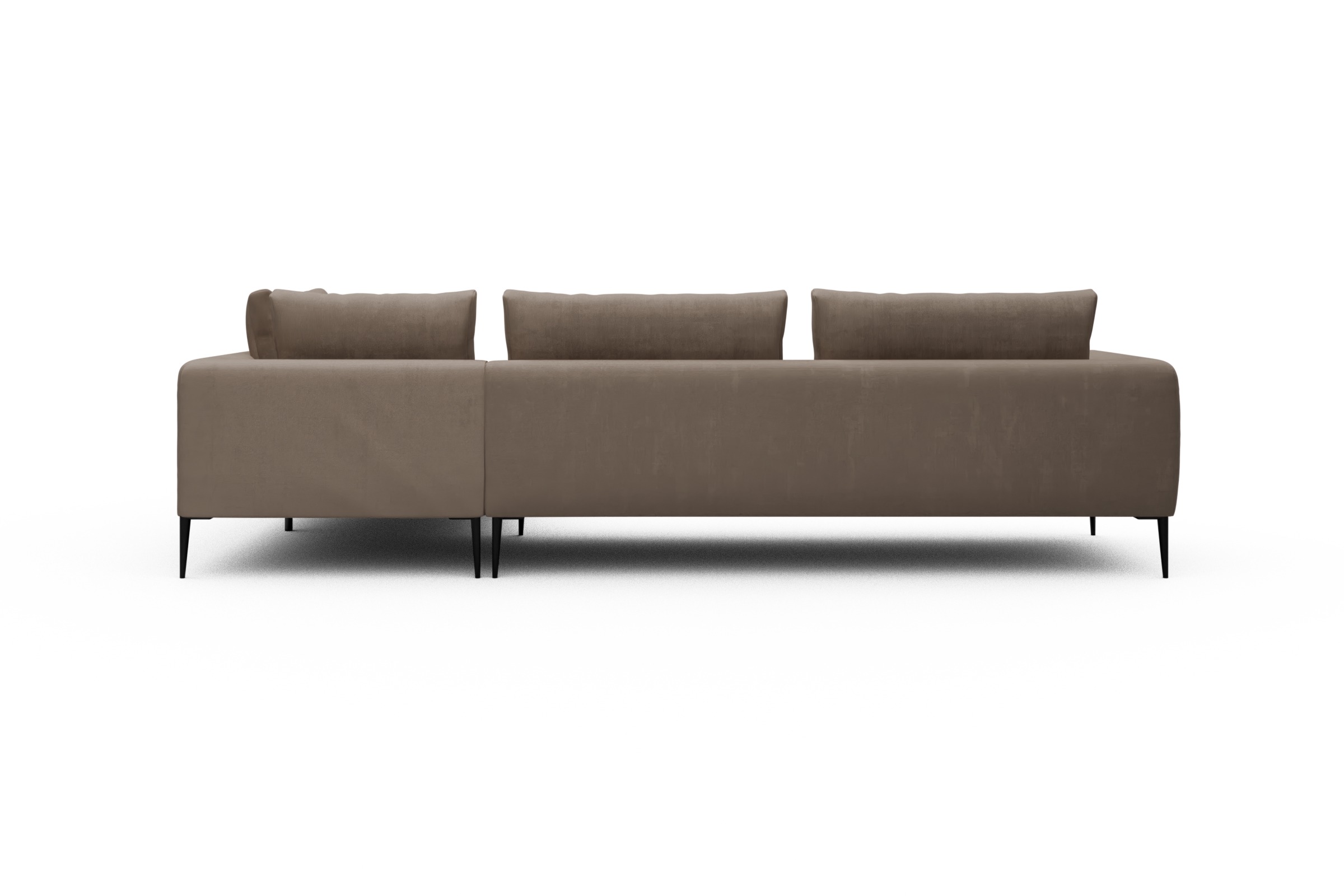 Ecksofa Paul Relax-Ecke links mit 3-Sitzer Cordufine-Biege