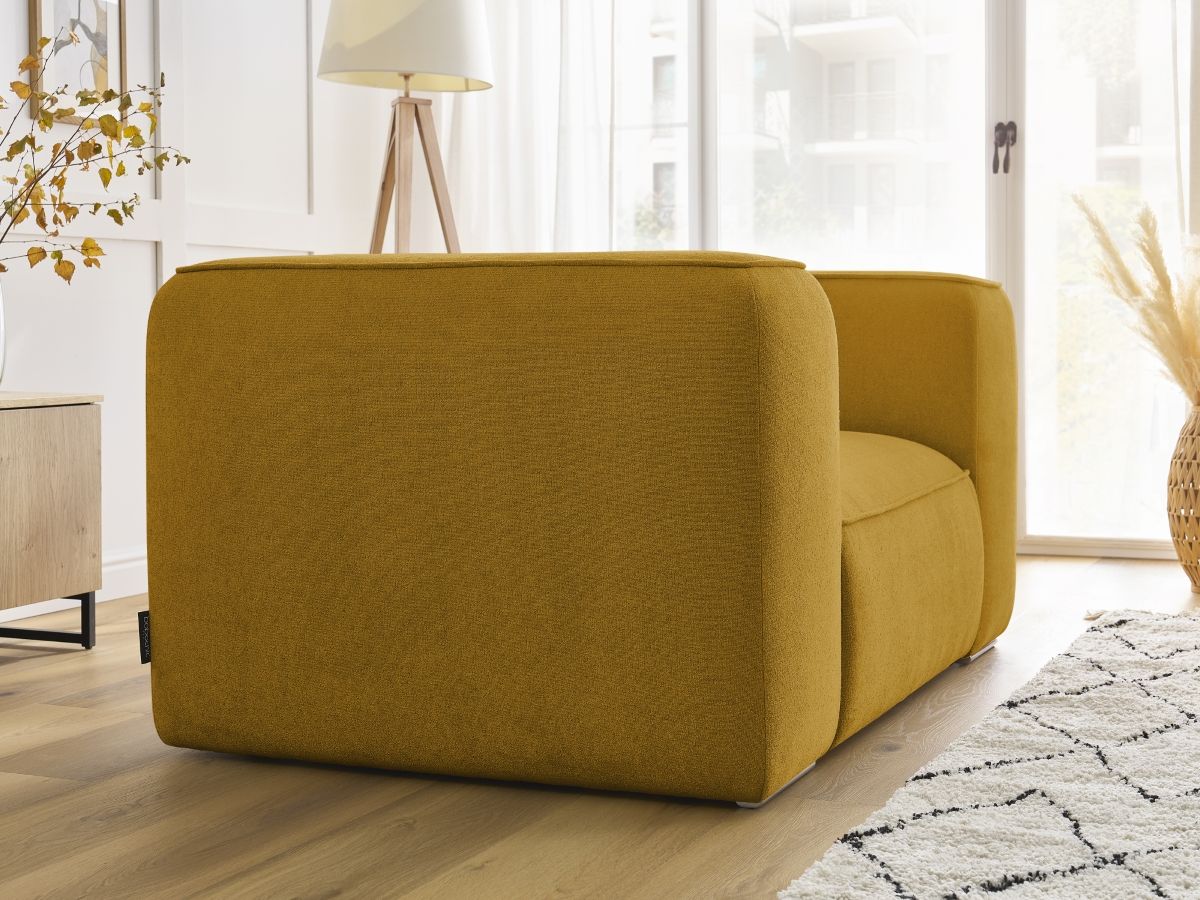 Bobochic Zephyr Sessel Strukturstoff Gelb