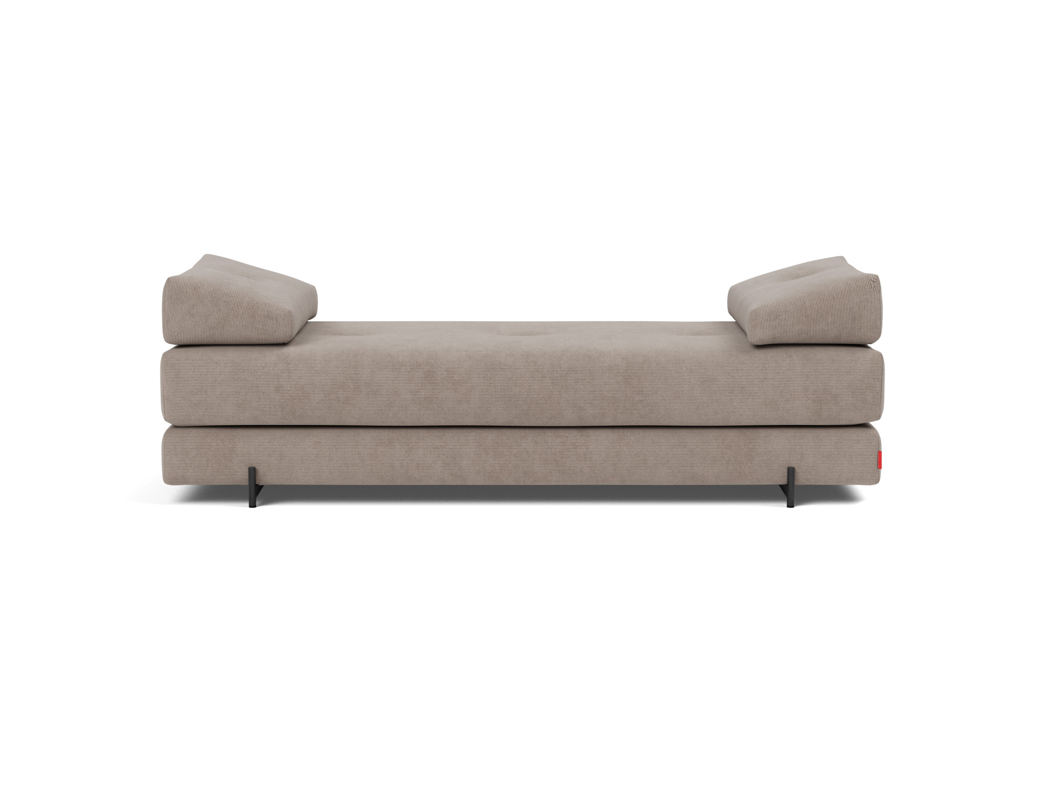 Tagesbett Sigmund Kord Cordufine 318-Beige Beine Indu schwarz