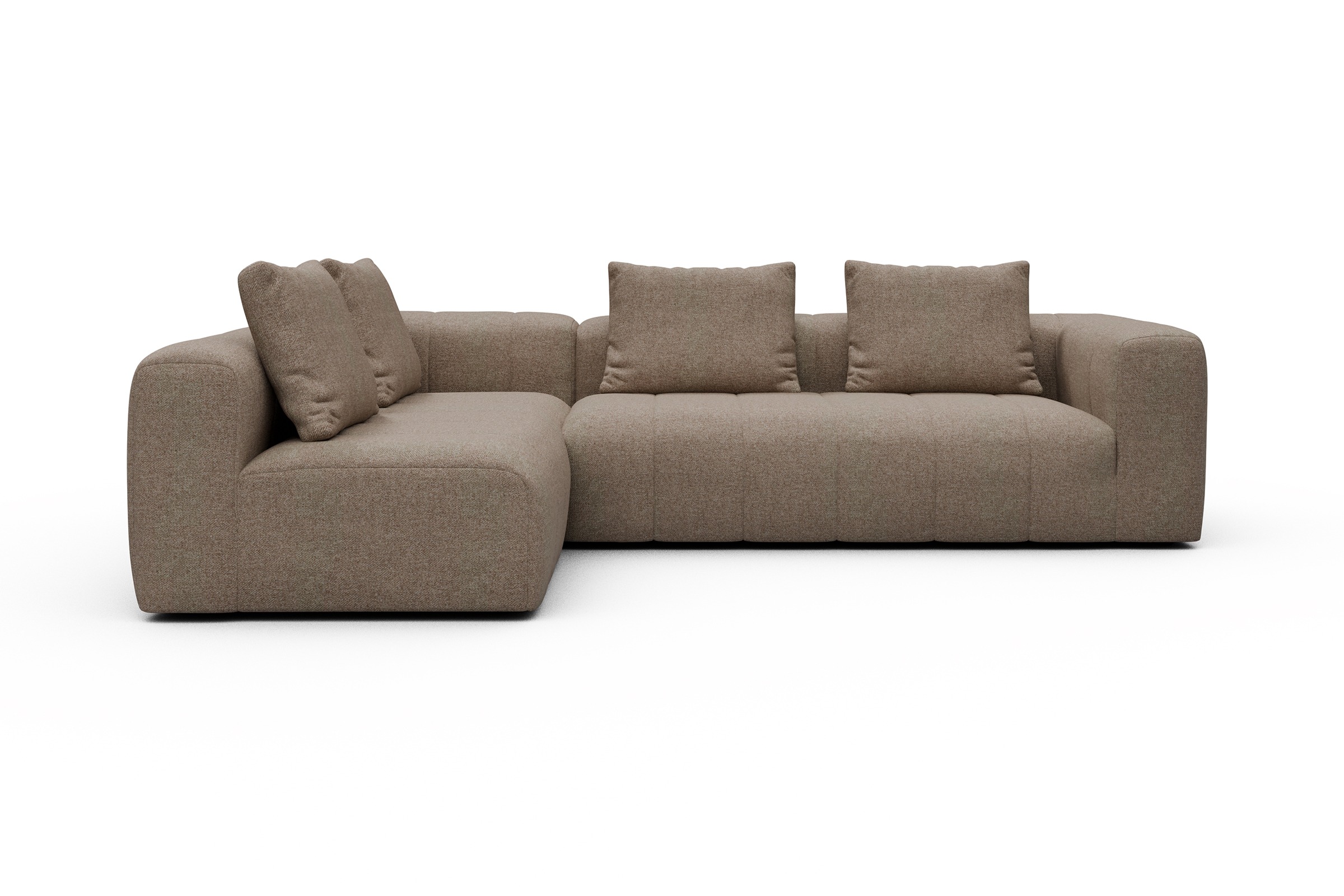Ecksofa Hugo 2x 2,5-Sitzer Armlehne rechts Sama-Antelope