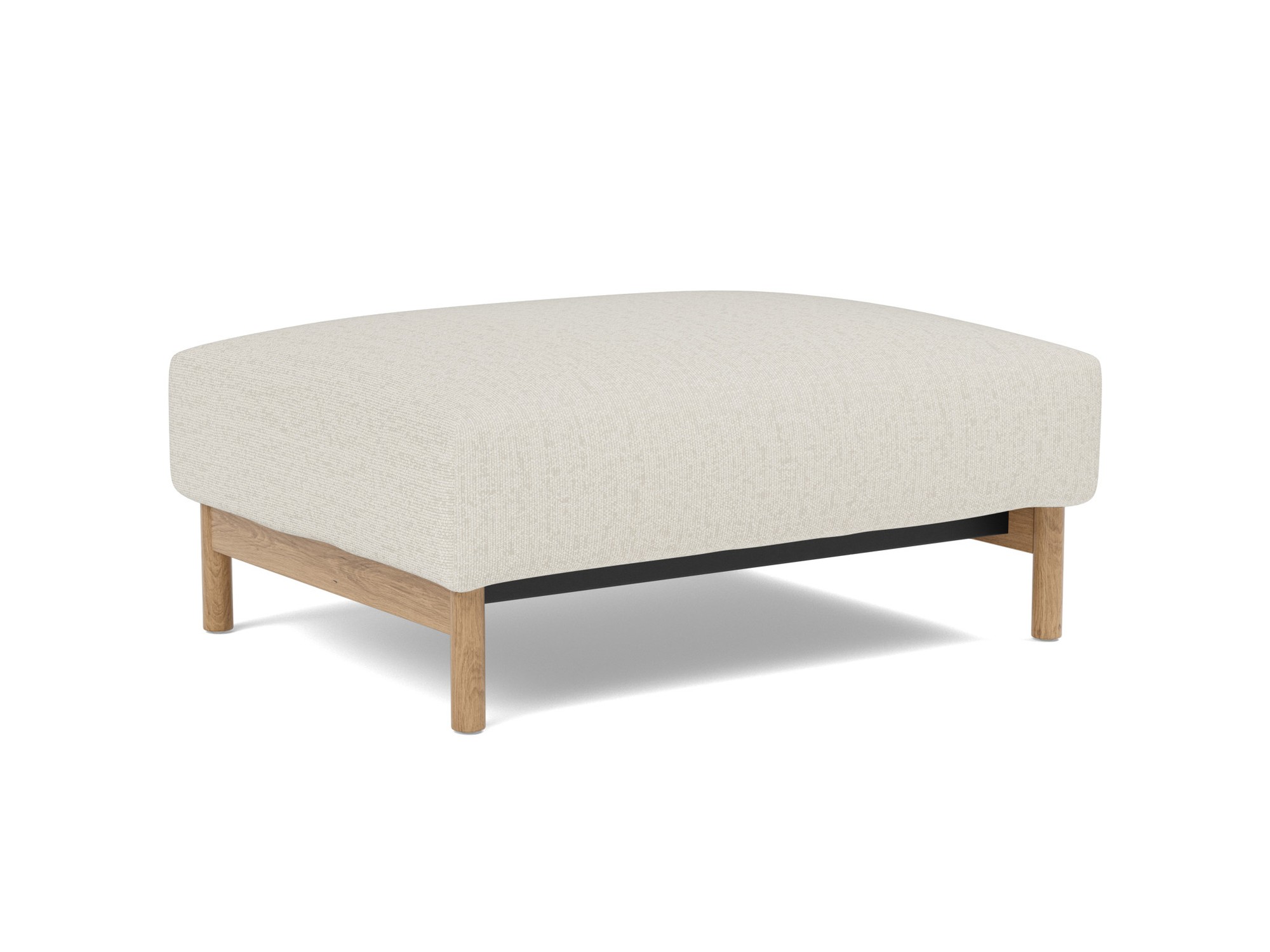 Hocker Malloy Boucle Skandi 531-Off-White Beine Eiche