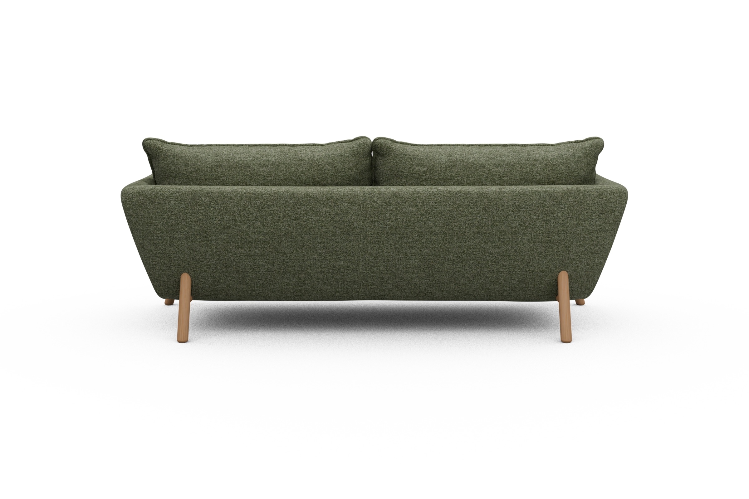 Sofa Emil PREMIUM 3-Sitzer Beinfarbe Eiche Natur Carreno-Vivid-Green