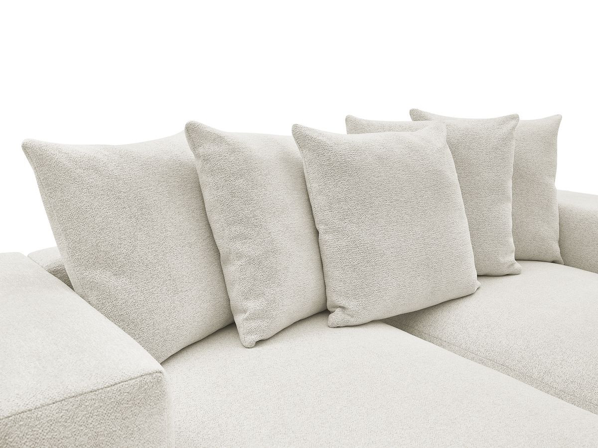 Bobochic Voltaire Sofa 4-Sitzer 248 × 170 cm Melange-Stoff Weiß