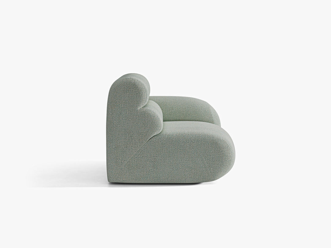 Micadoni Neo Sofamodul Rechts Chenille SILENCIO Gedämpftes Blau