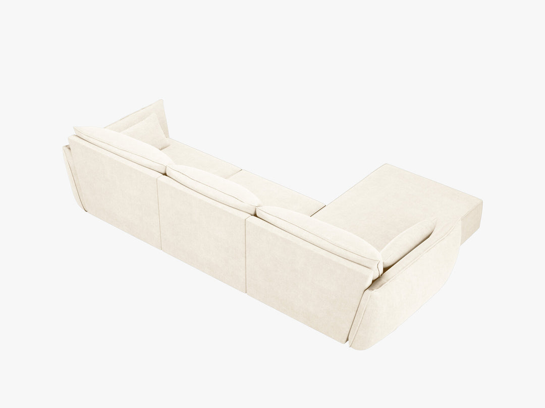 Micadoni Ecksofa Kaelle 4-Sitzer Links Chenille Over The Horizon Helles Beige